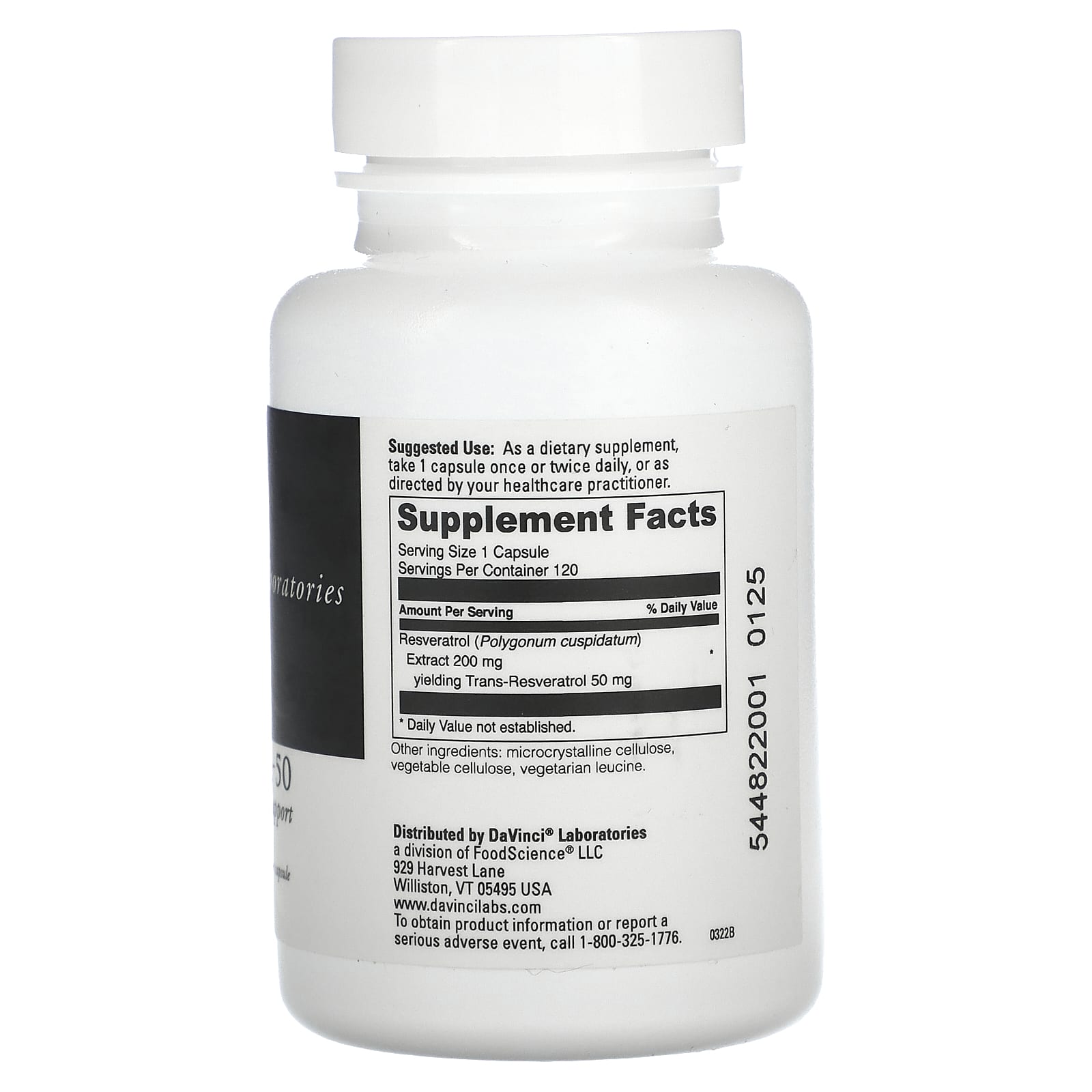 Resveratrol-50 by DaVinci Laboratories - Support Cardiovascular Health - Image 2