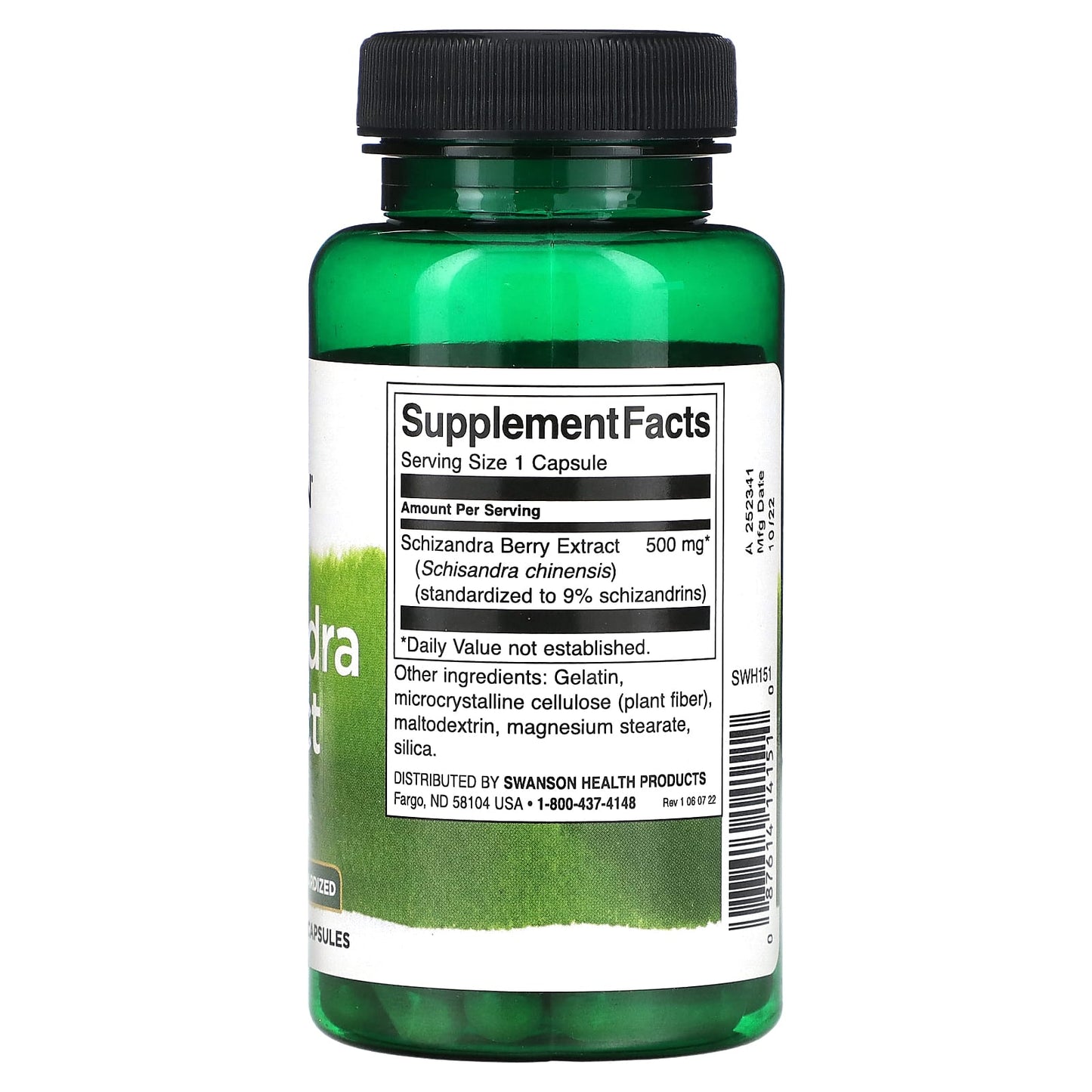 Swanson, Schizandra Extract, Standardized, 500 mg, 60 Capsules - Image 2