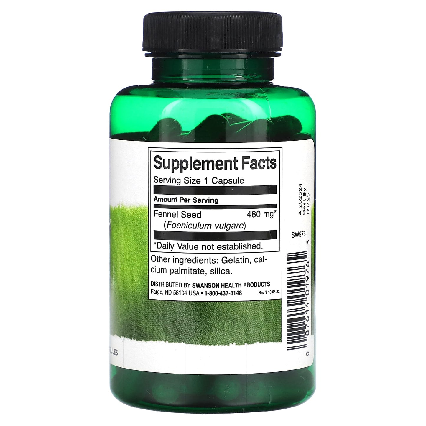 Swanson, Full Spectrum Fennel Seed, 480 mg, 100 Capsules - Image 2