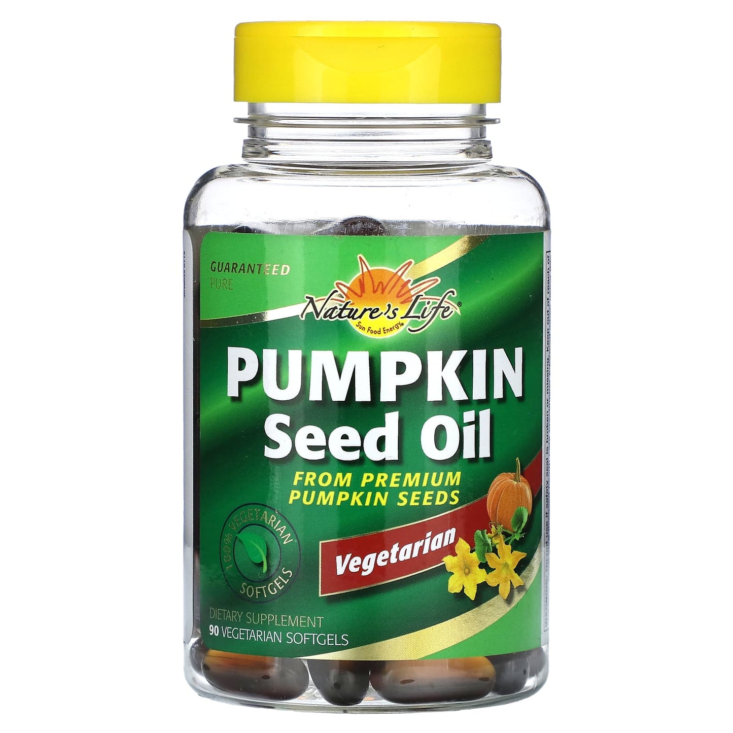 Nature's Life, Pumpkin Seed Oil, 90 Vegetarian Softgels (1,000 mg per Softgel) - Image 1