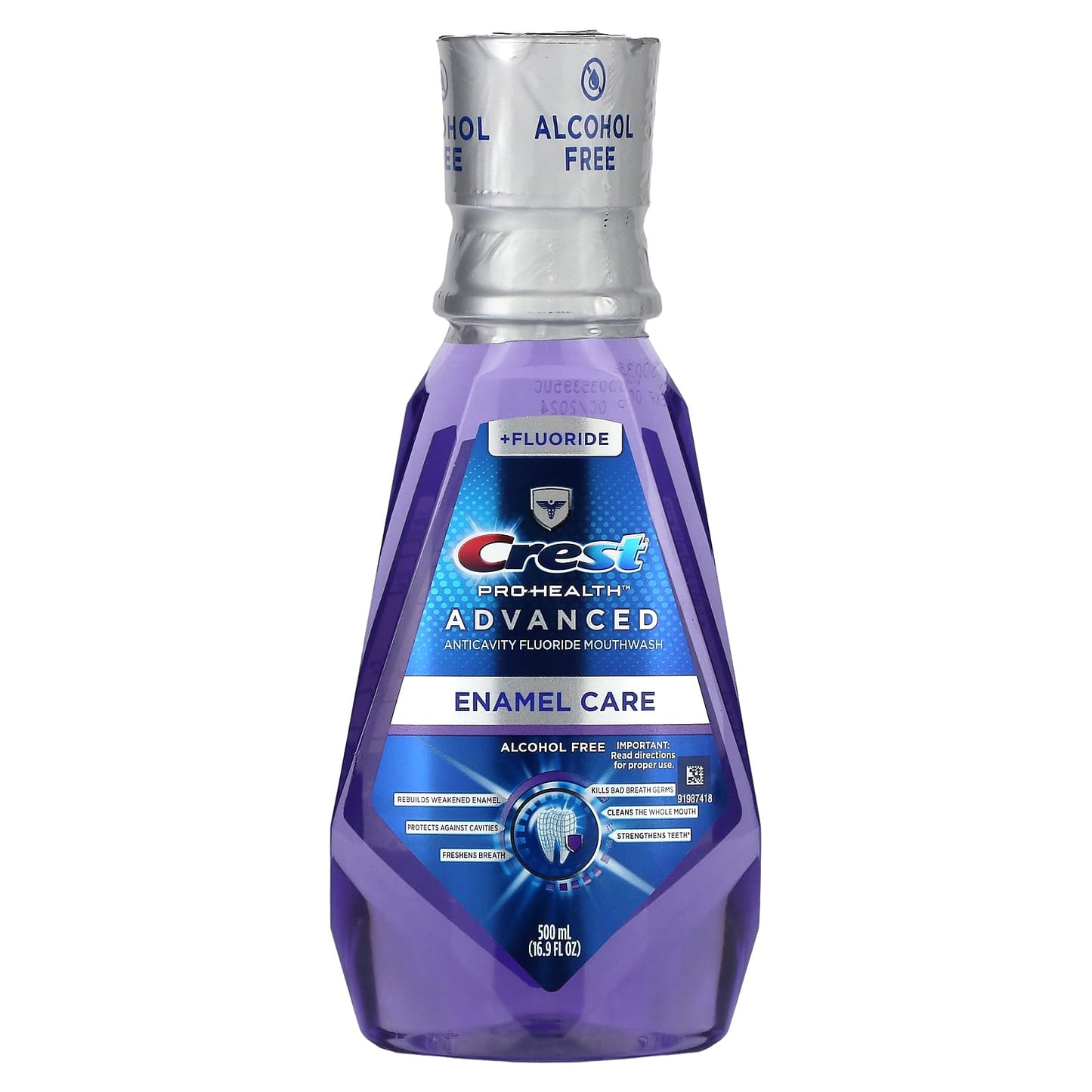 Crest Pro Health Enamel Care Mouthwash, Alcohol-Free, 16.9 fl oz - Image 1