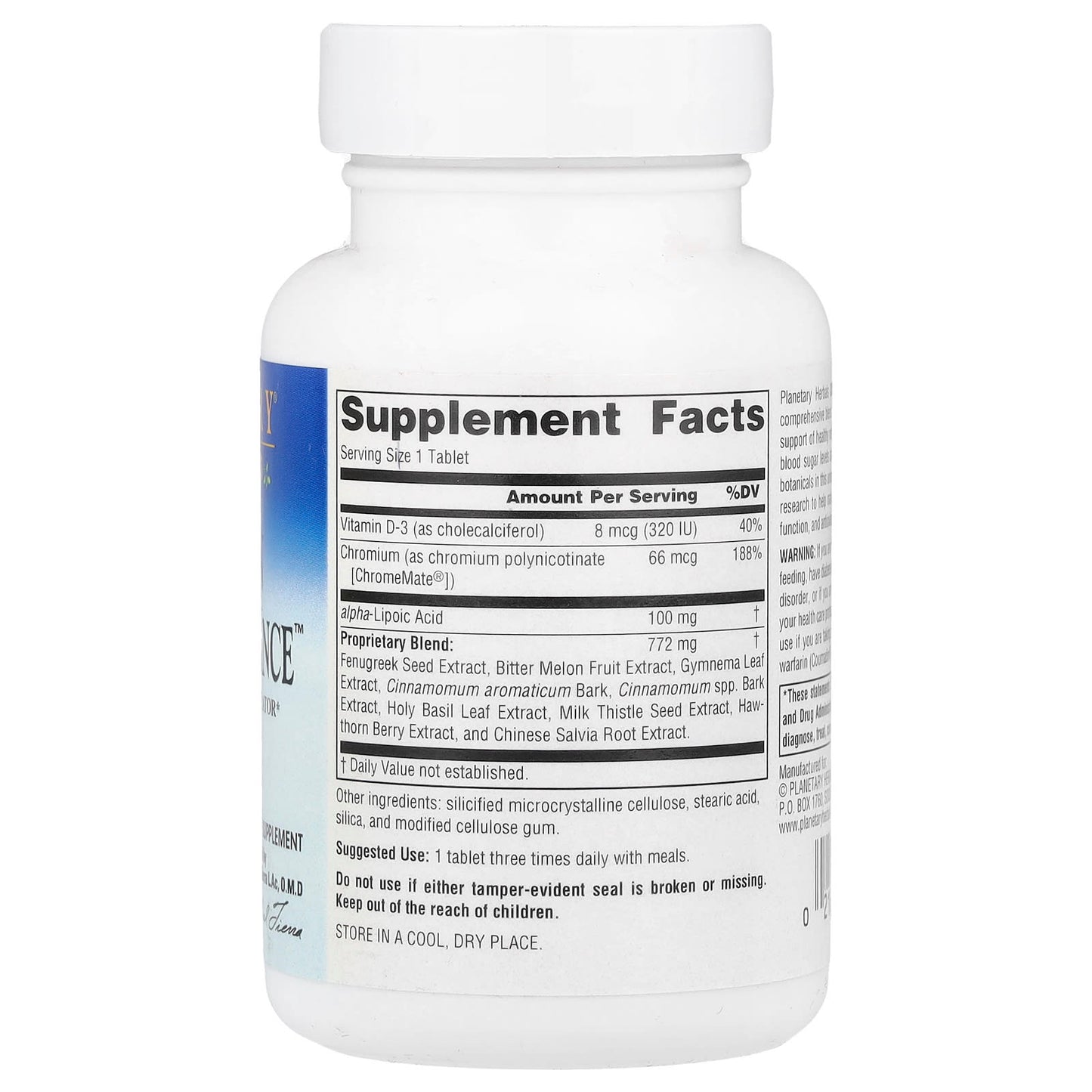 Planetary Herbals, Cinnamon Glucose Balance™, 45 Tablets - Image 2