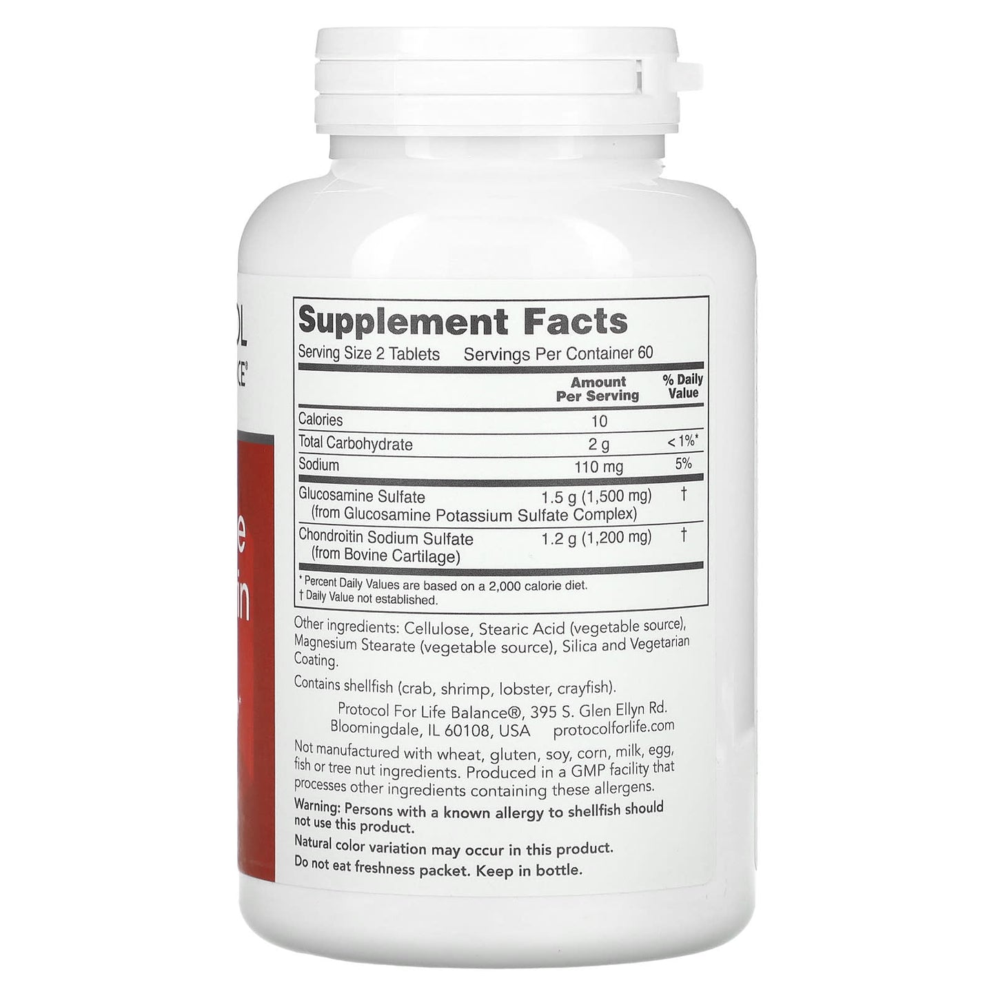 Protocol for Life Balance, Glucosamine & Chondroitin, 120 Tablets - Image 2