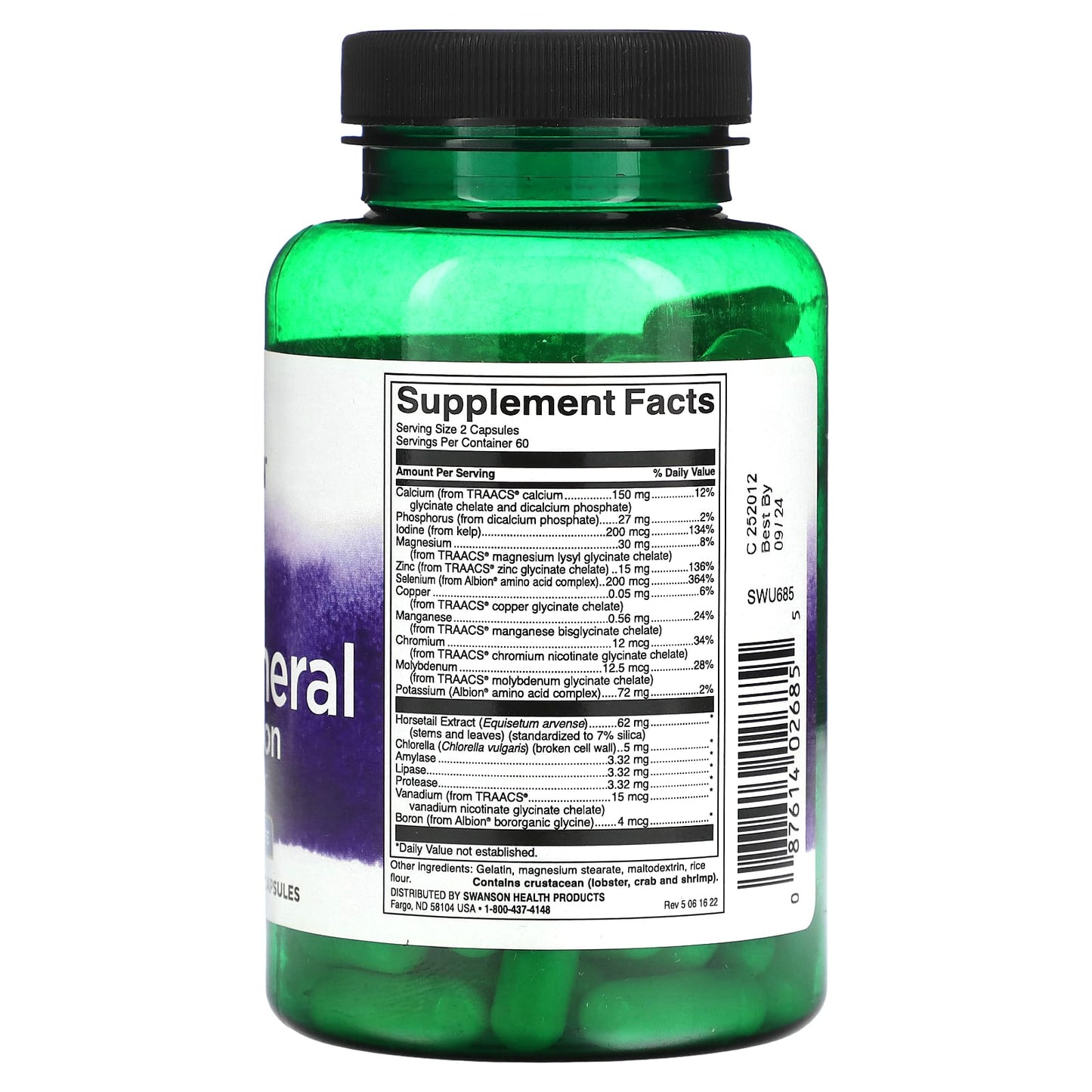 Swanson, Albion, Multi-Mineral without Iron, 120 Capsules - Image 2