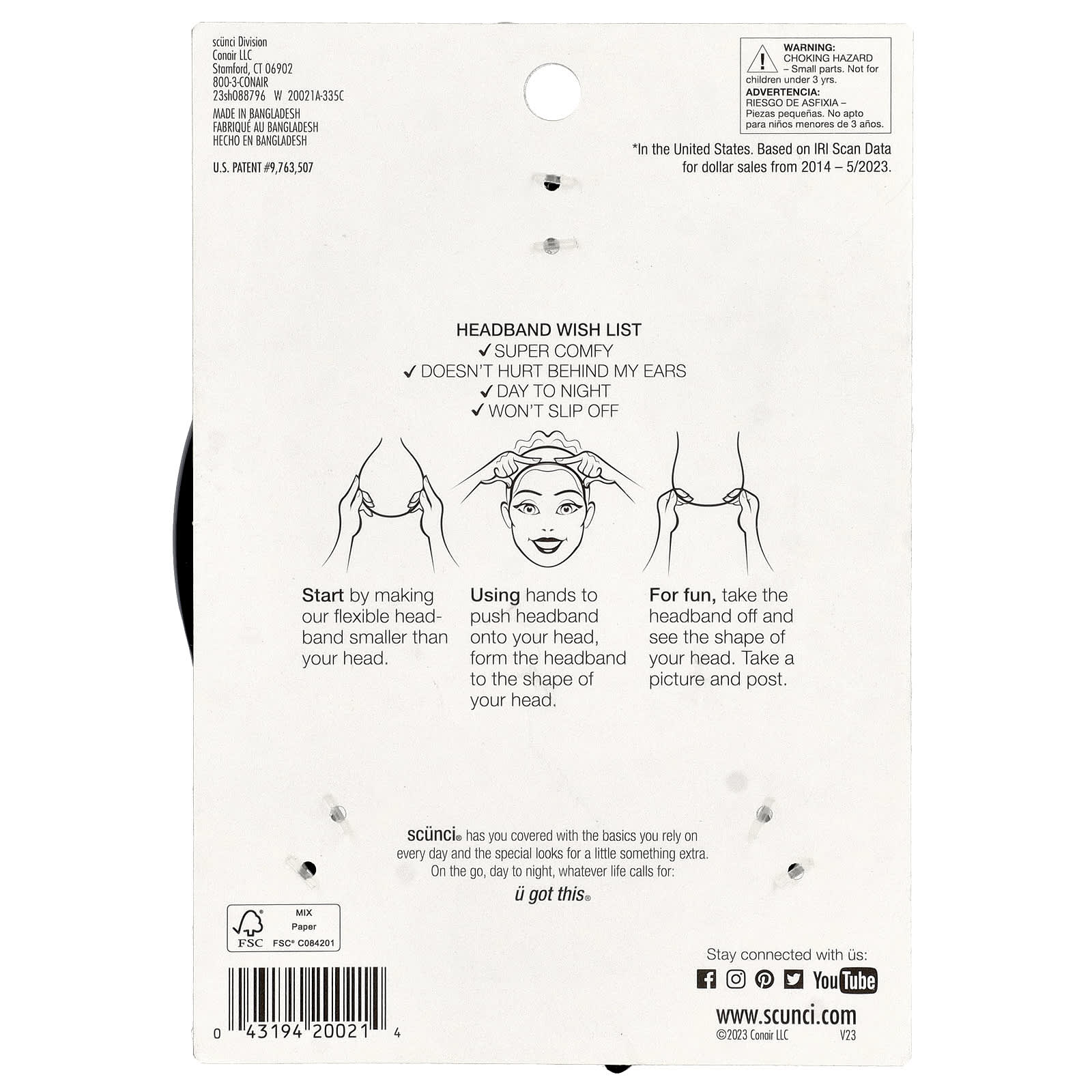Scunci, No-Slip Grip® Headband, 1 Piece - Image 2