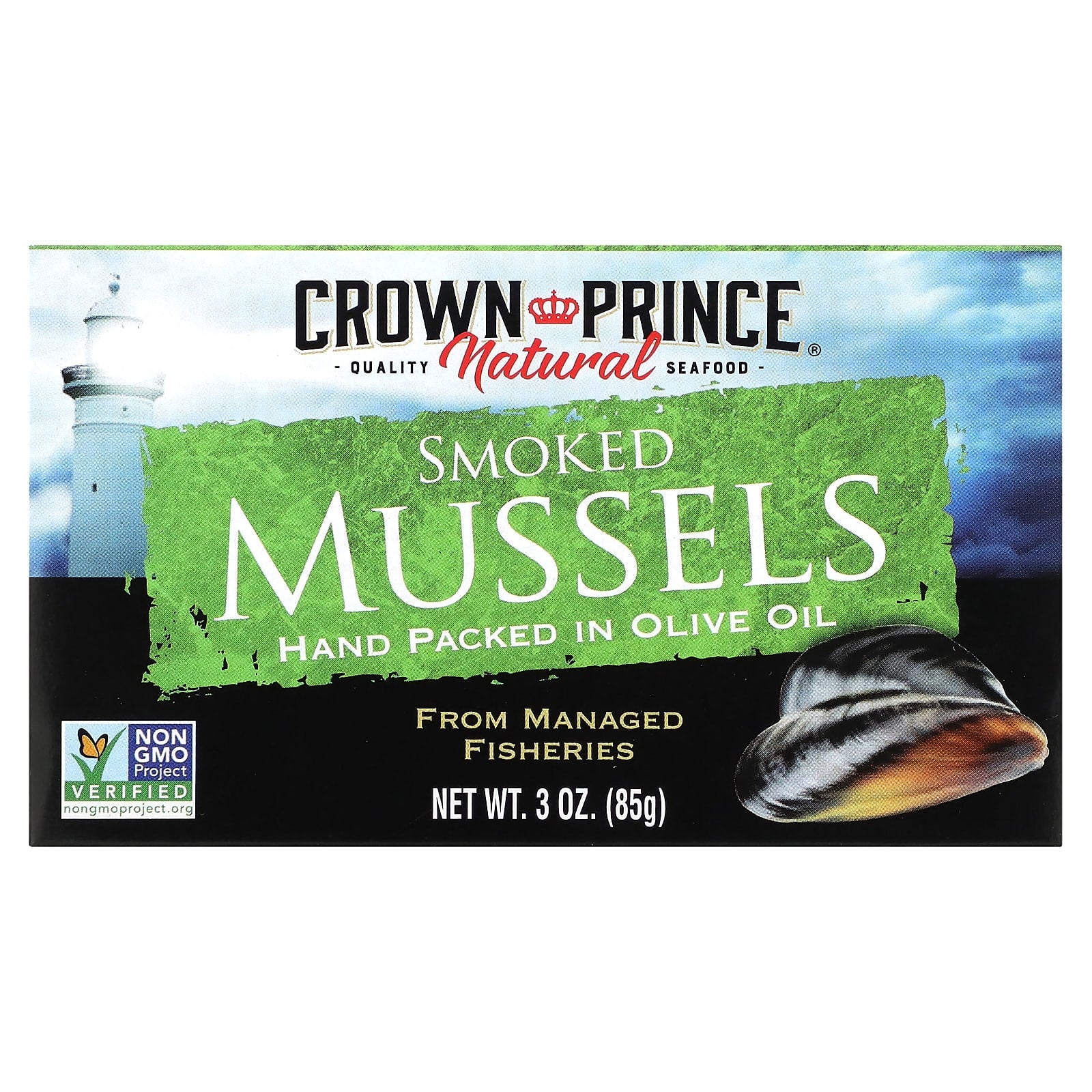 Delicious Smoked Mussels in Olive Oil by Crown Prince Natural - Image 1