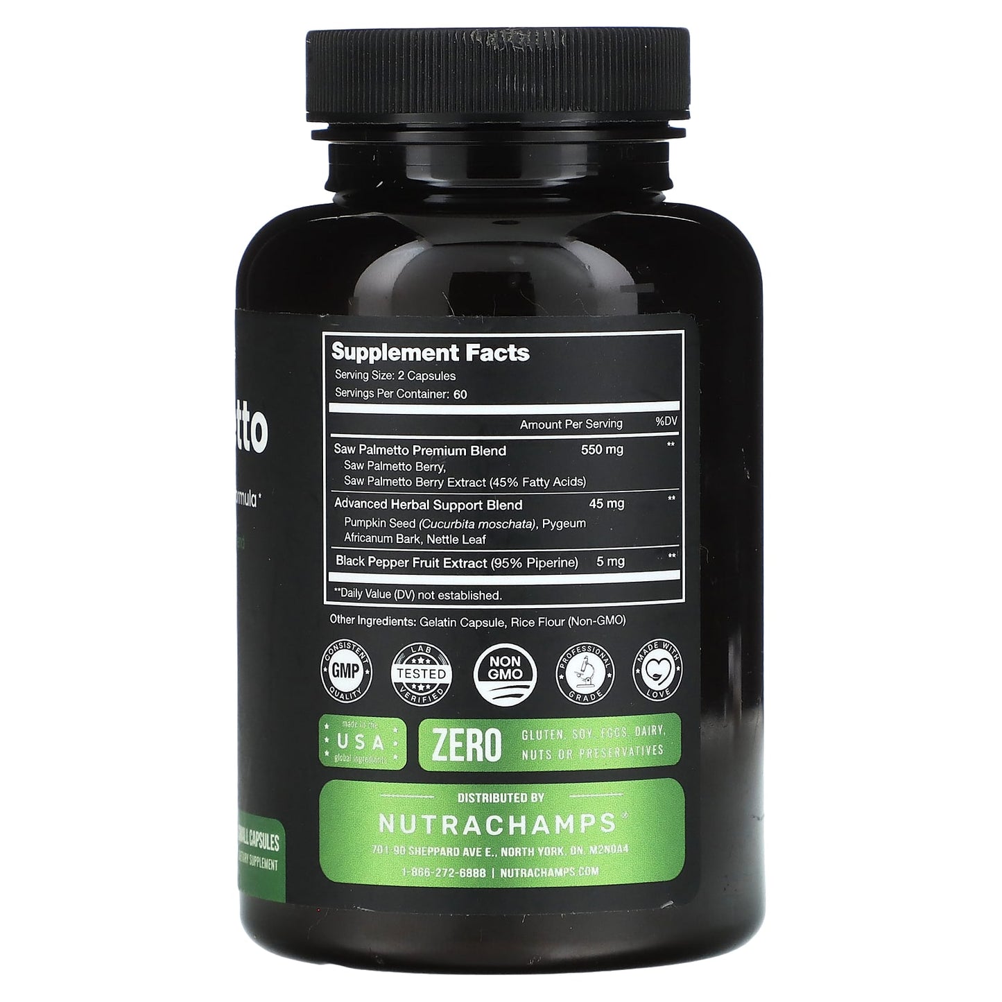 NutraChamps, Saw Palmetto, 120 Small Capsules - Image 2