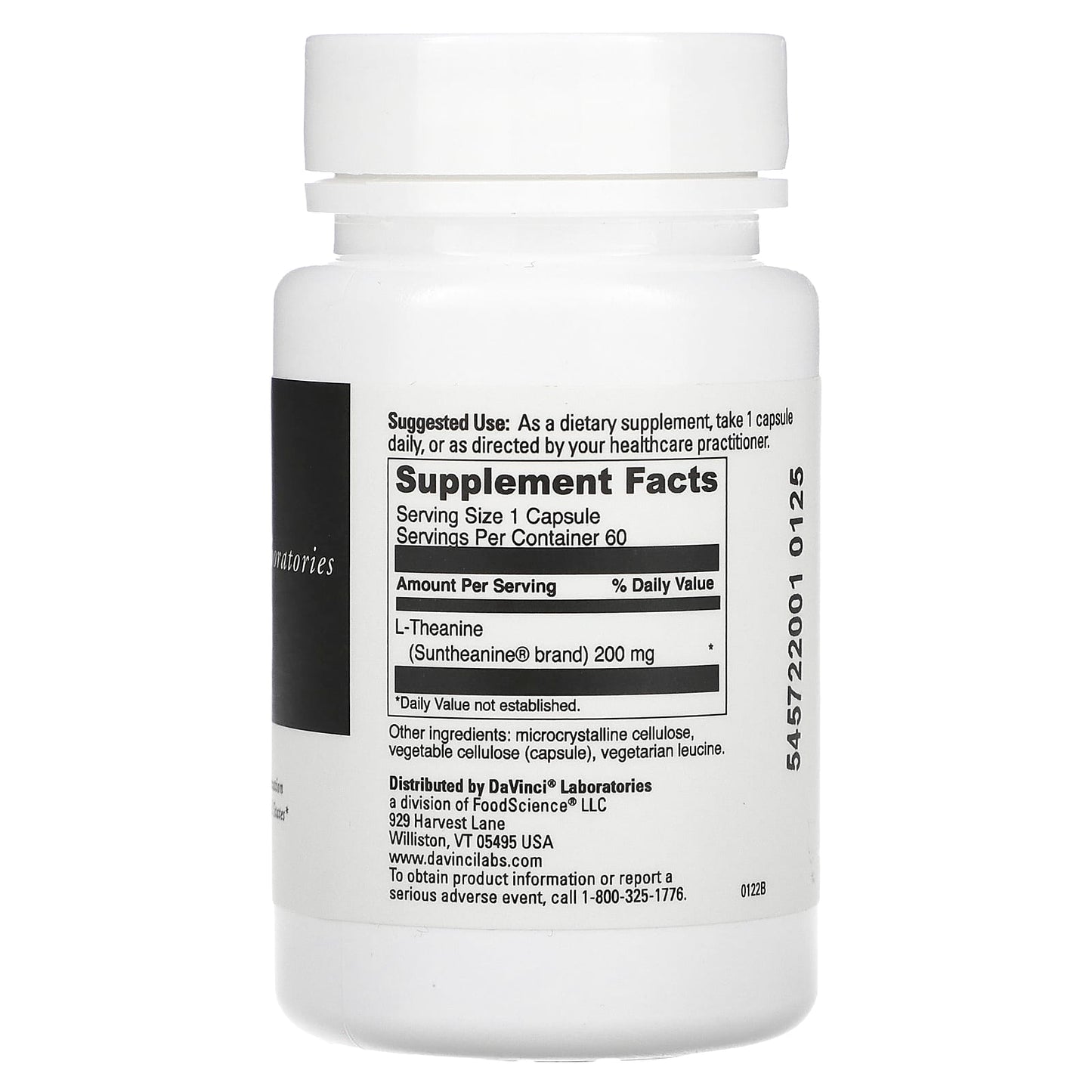 Support Relaxation with L-Theanine by DaVinci Laboratories - 200mg, 60 Capsules - Image 2