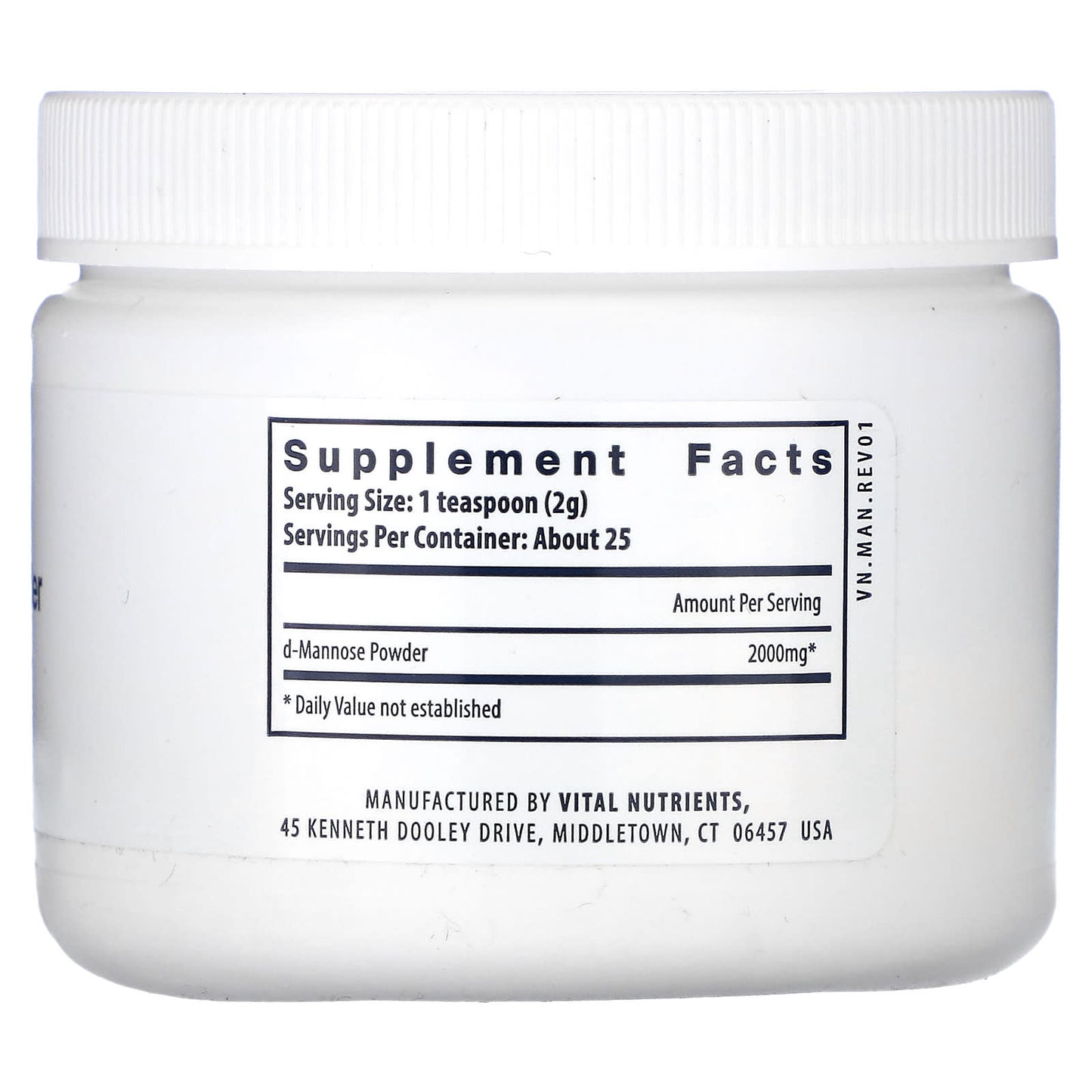 Vital Nutrients, Mannose Powder, 1.76 oz (50 g) - Image 2