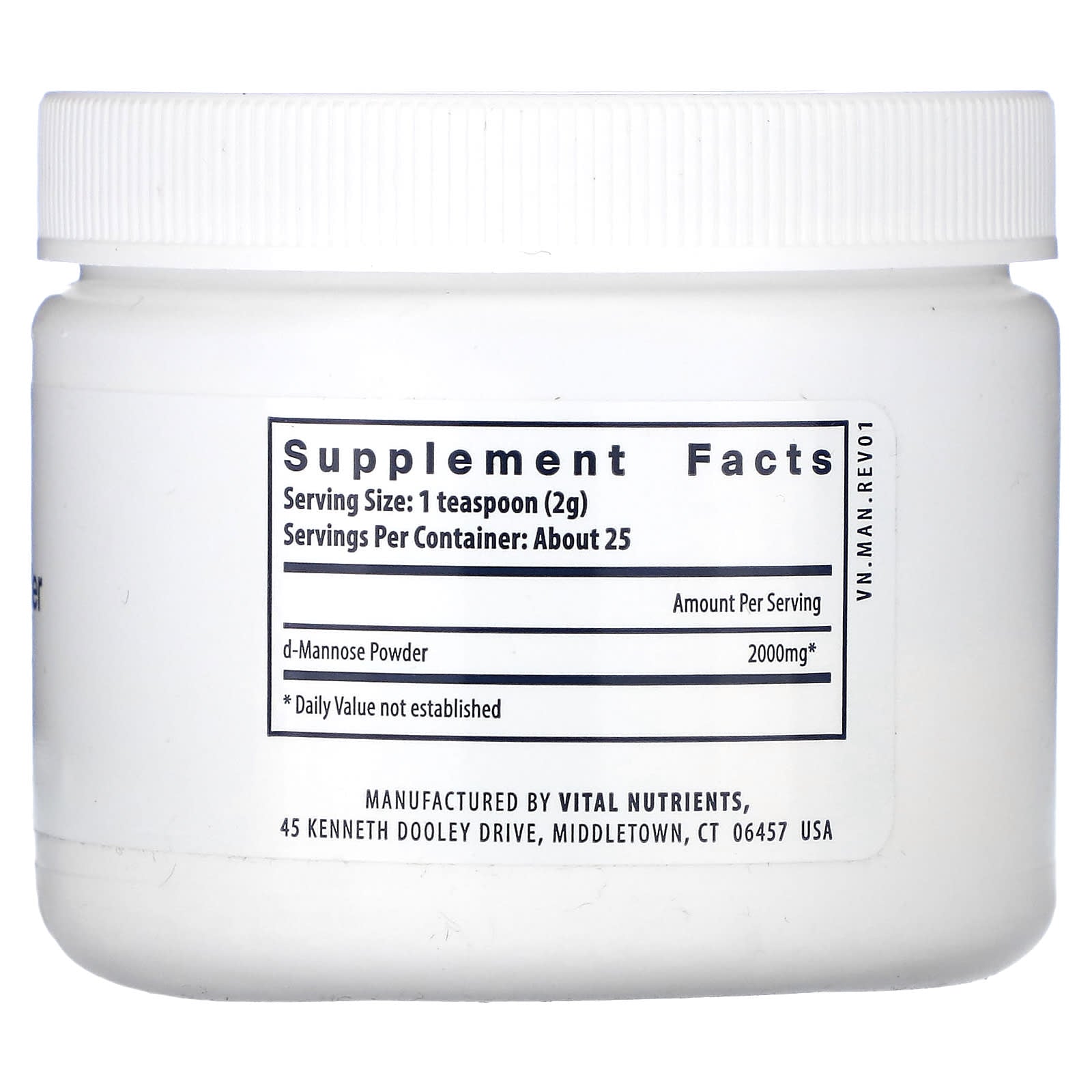 Vital Nutrients, Mannose Powder, 1.76 oz (50 g) - Image 2