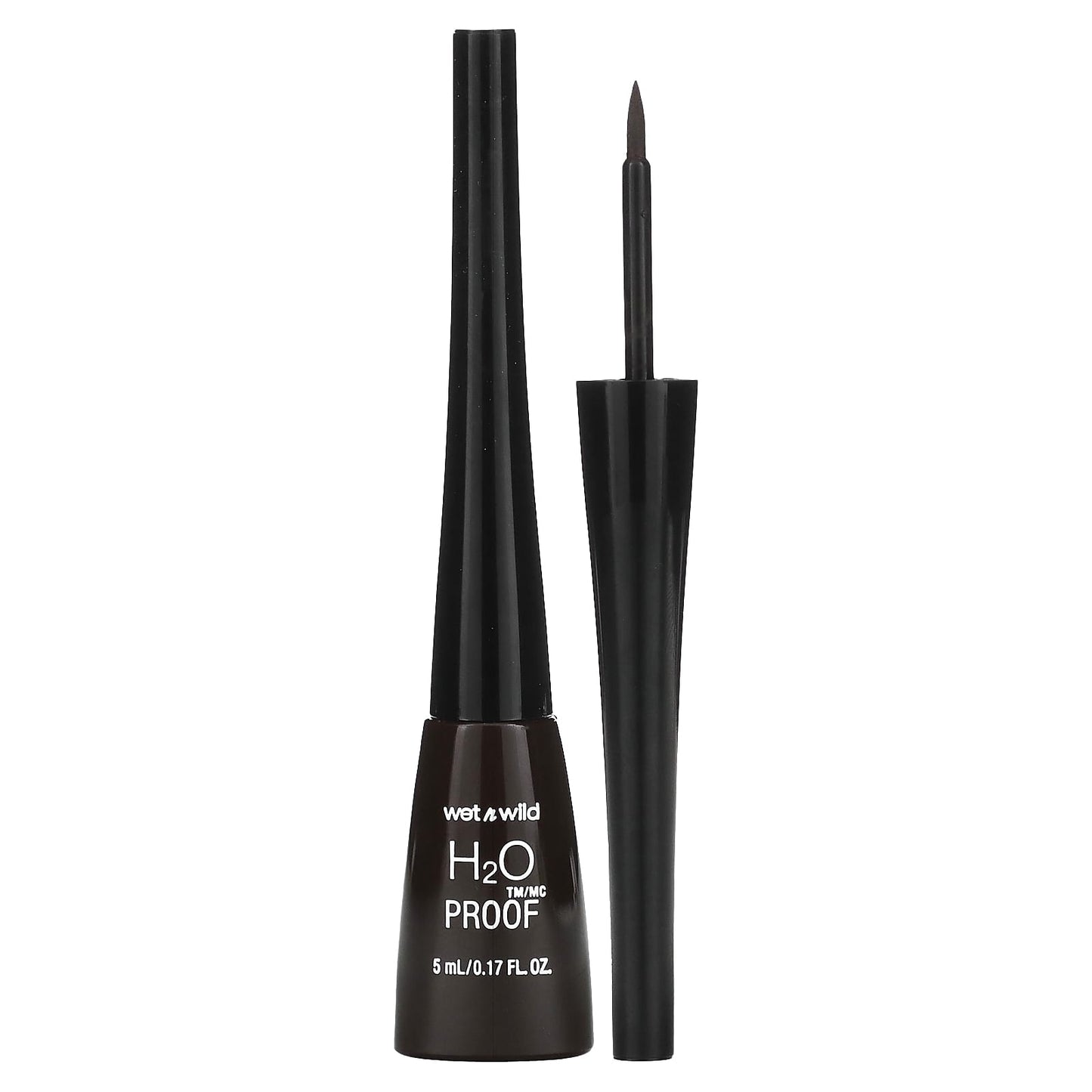 wet n wild, H2OProof, Liquid Eyeliner, 880 Dark Brown, 0.17 fl oz (5 ml) - Image 1