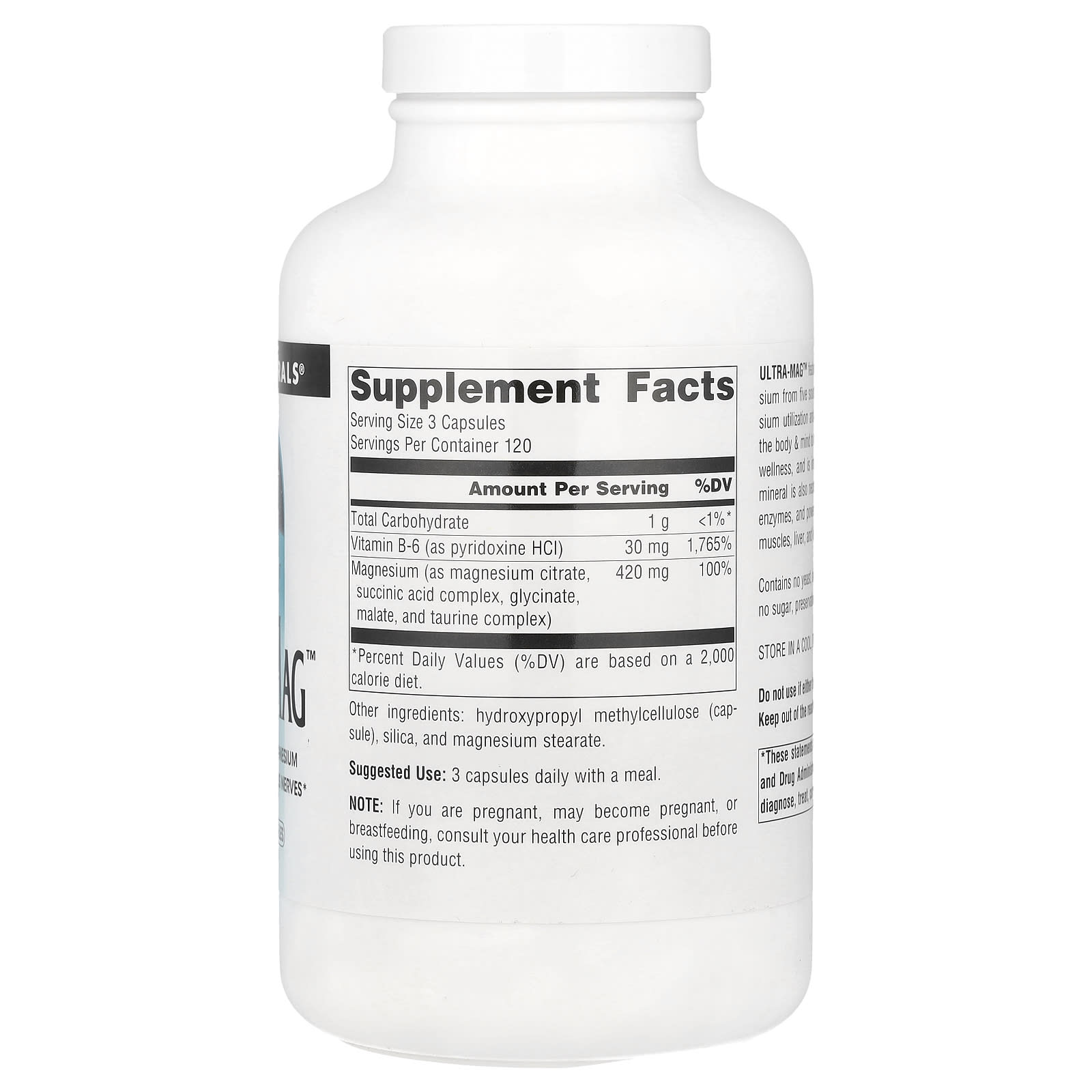 Source Naturals, Ultra-Mag™, 360 Vegan Capsules - Image 2