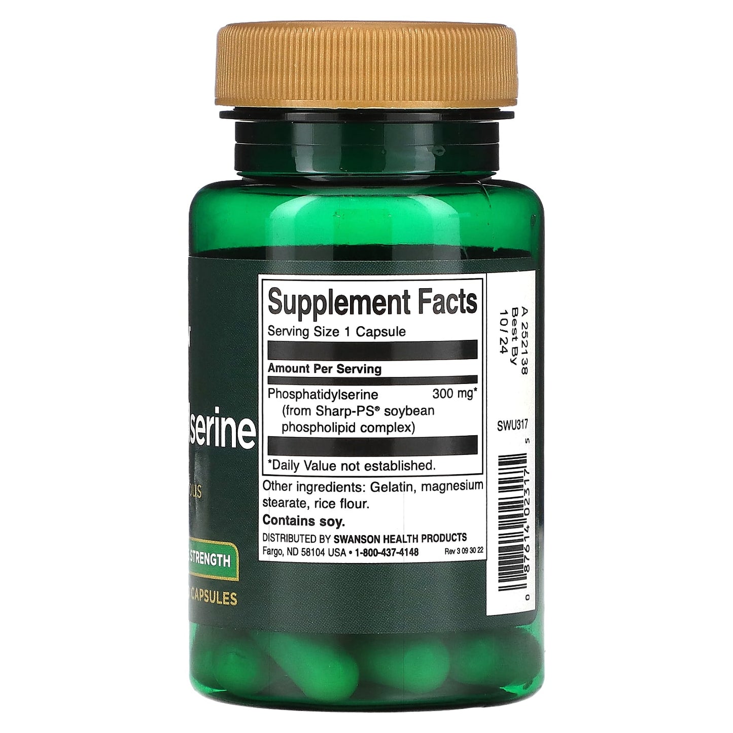 Swanson, Phosphatidylserine, 300 mg, 30 Capsules - Image 2