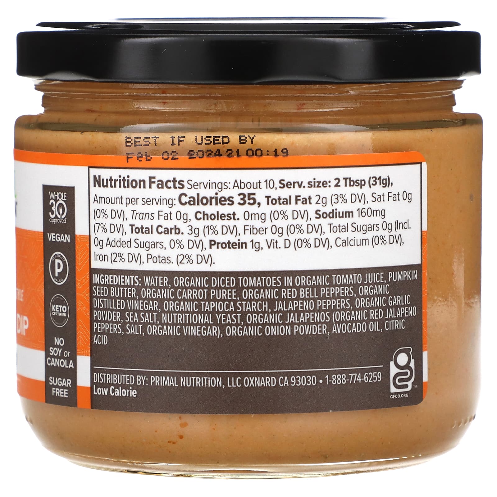 Primal Kitchen, Queso Style Plant Based Dip, Mild, 11.5 oz (326 g) - Image 2
