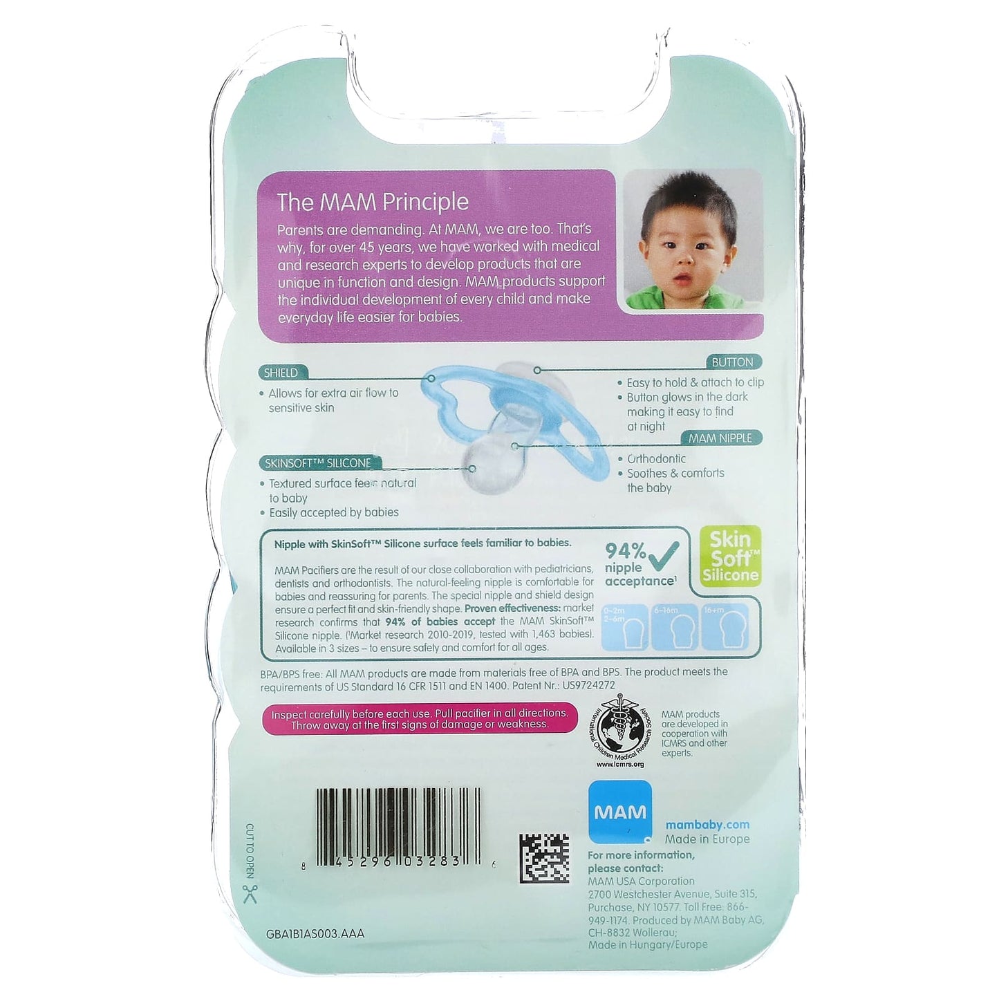 MAM, Air Day & Night Pacifier, 6-16 Months, 3 Count - Image 2