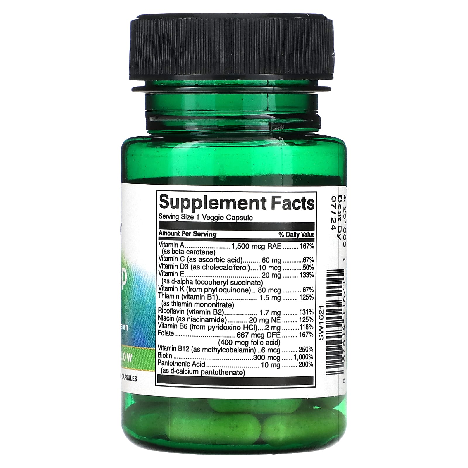 Swanson, Mini Cap Multi, 30 Veggie Capsules - Image 2