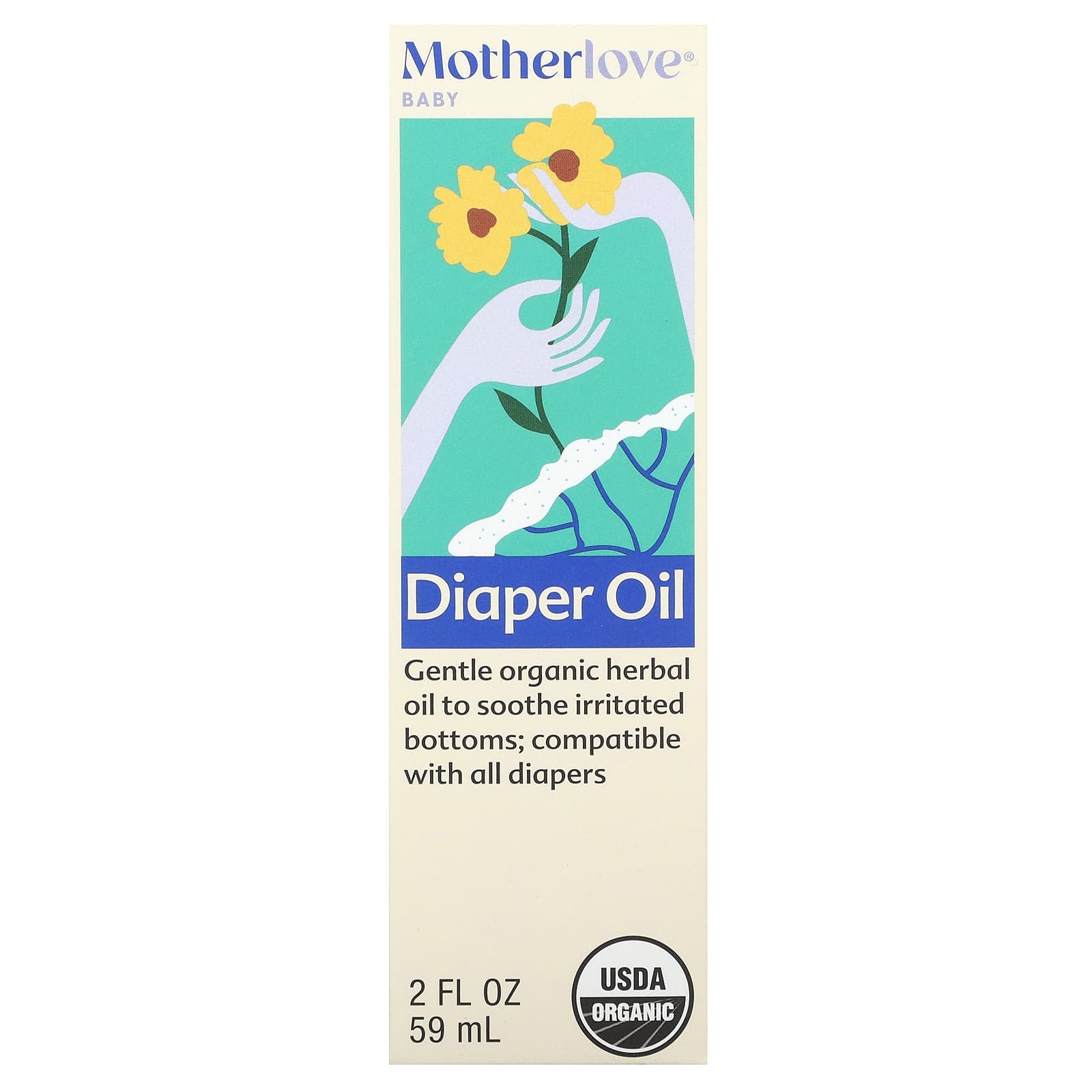 Motherlove, Baby, Diaper Oil, 2 fl oz (59 ml) - Image 1