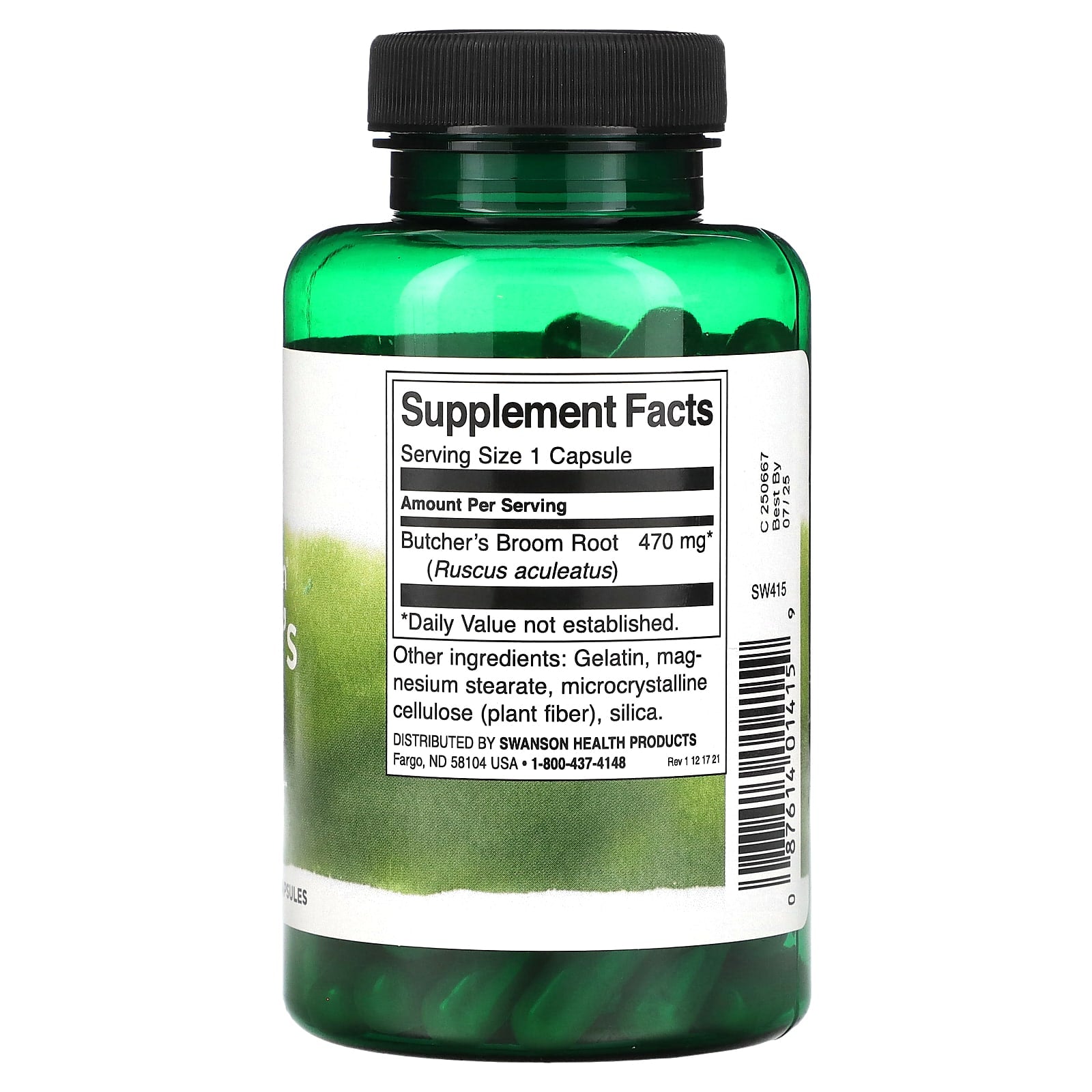 Swanson, Full Spectrum Butcher's Broom, 470 mg, 100 Capsules - Image 2