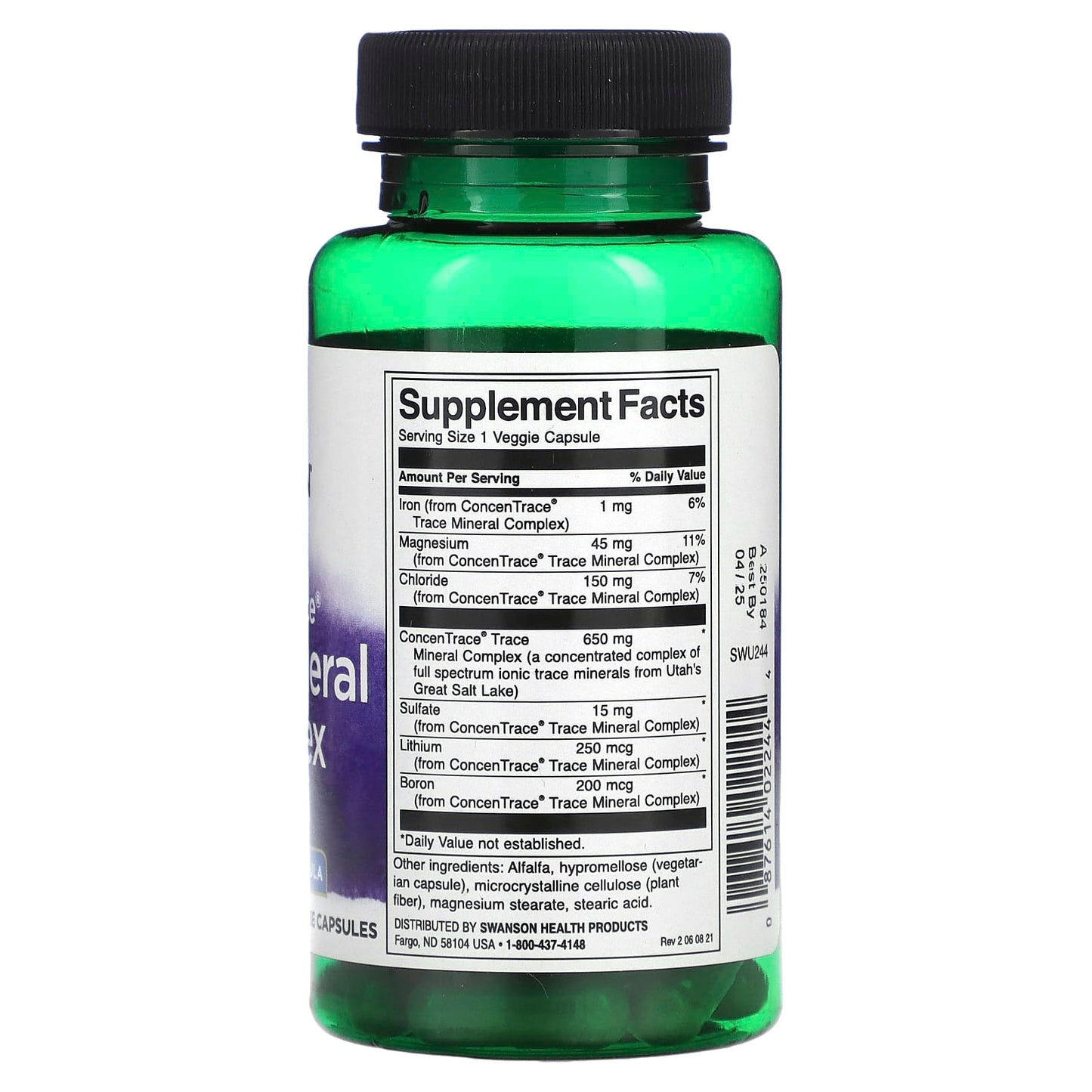 Swanson, ConcenTrace Trace Mineral Complex, 60 Veggie Capsules - Image 2