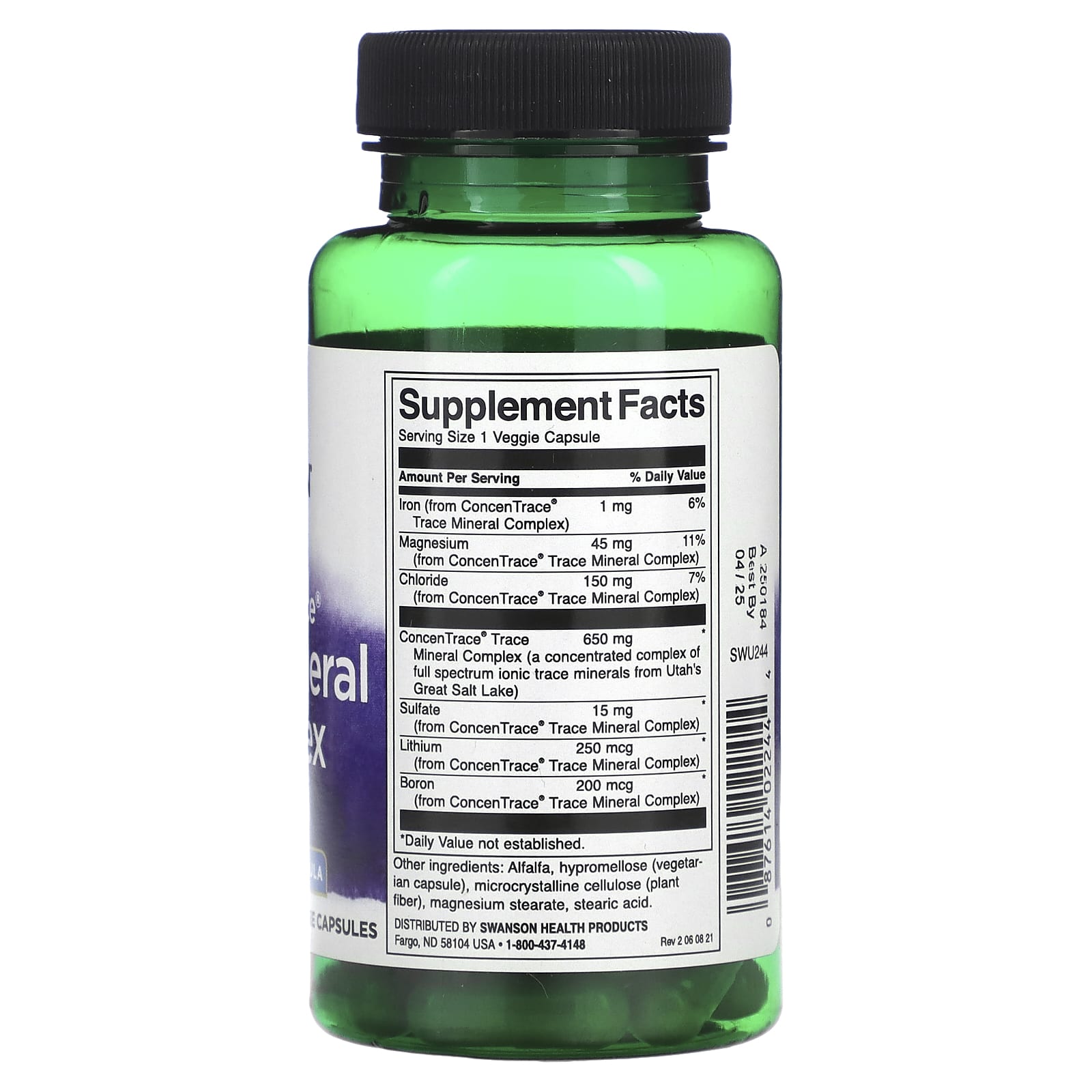 Swanson, ConcenTrace Trace Mineral Complex, 60 Veggie Capsules - Image 2