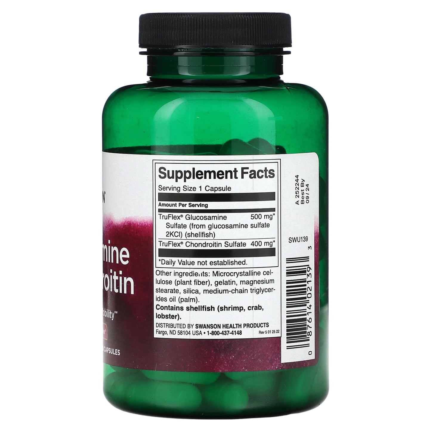Swanson, Glucosamine & Chondroitin, Featuring TruFlex, 90 Capsules - Image 2