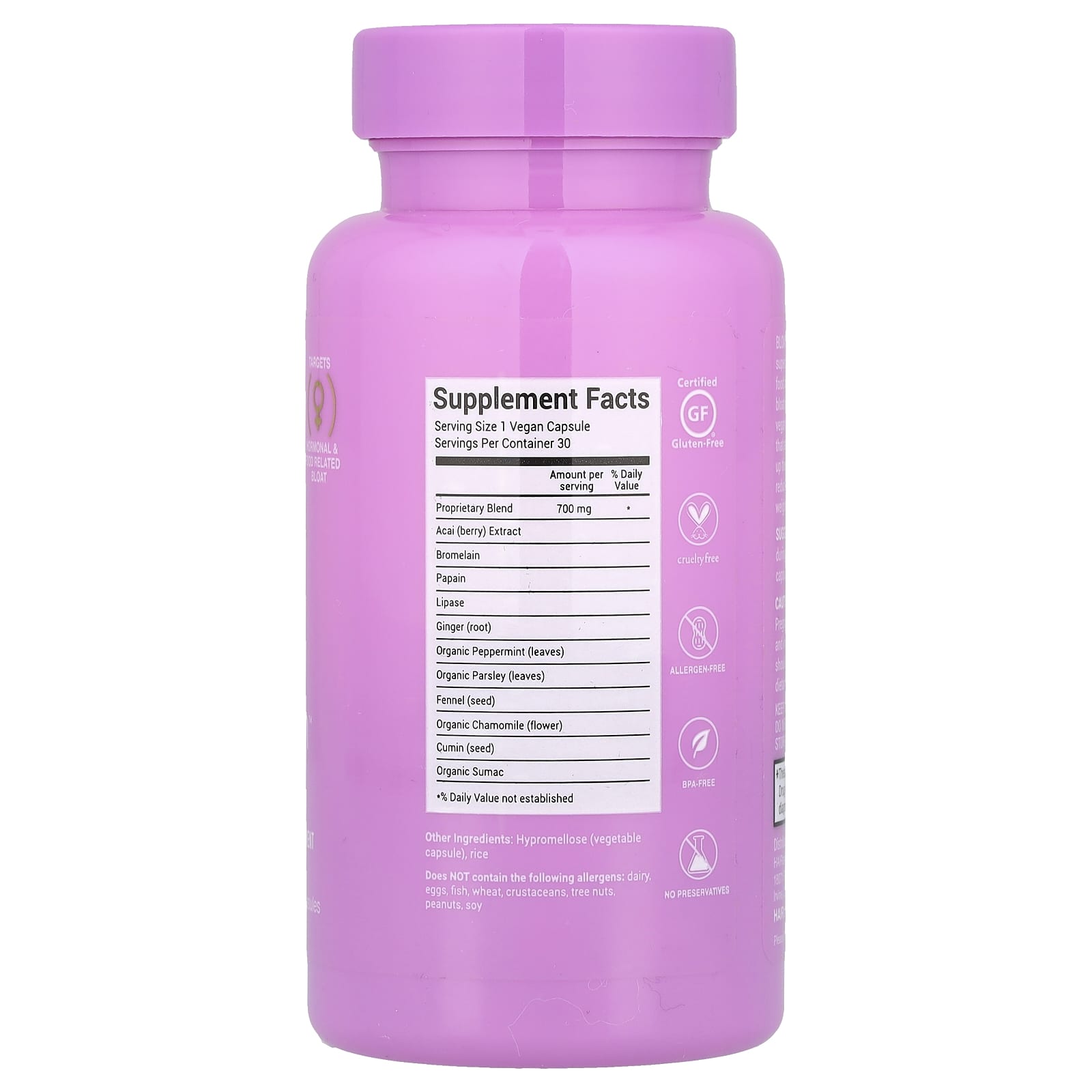 BLOATamin, 30 Vegan Capsules for Digestive Health & Weight Management - Image 2