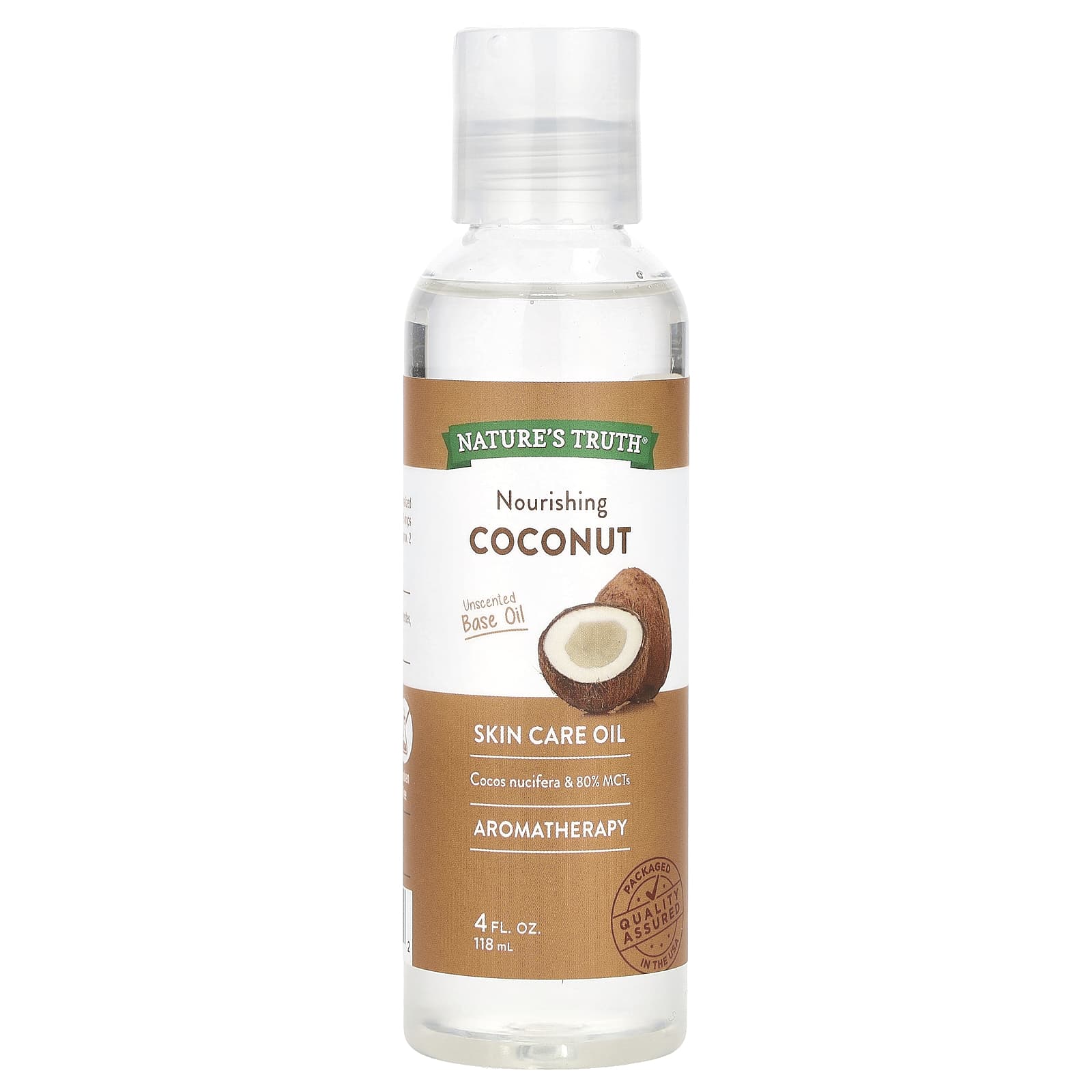 Nature's Truth, Skin Care Oil, Nourishing Coconut, 4 fl oz (118 ml) - Image 1