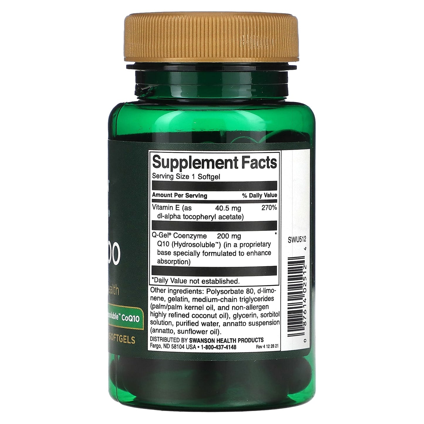 Swanson, Q-Gel Mega 200, 200 mg, 30 Softgels - Image 2