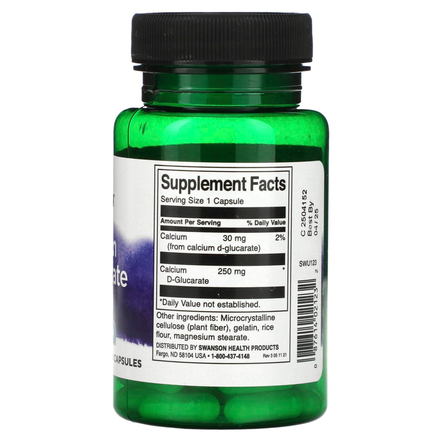Swanson, Calcium D-Glucarate, Detox, 2-In-1 Formula, 60 Capsules - Image 2