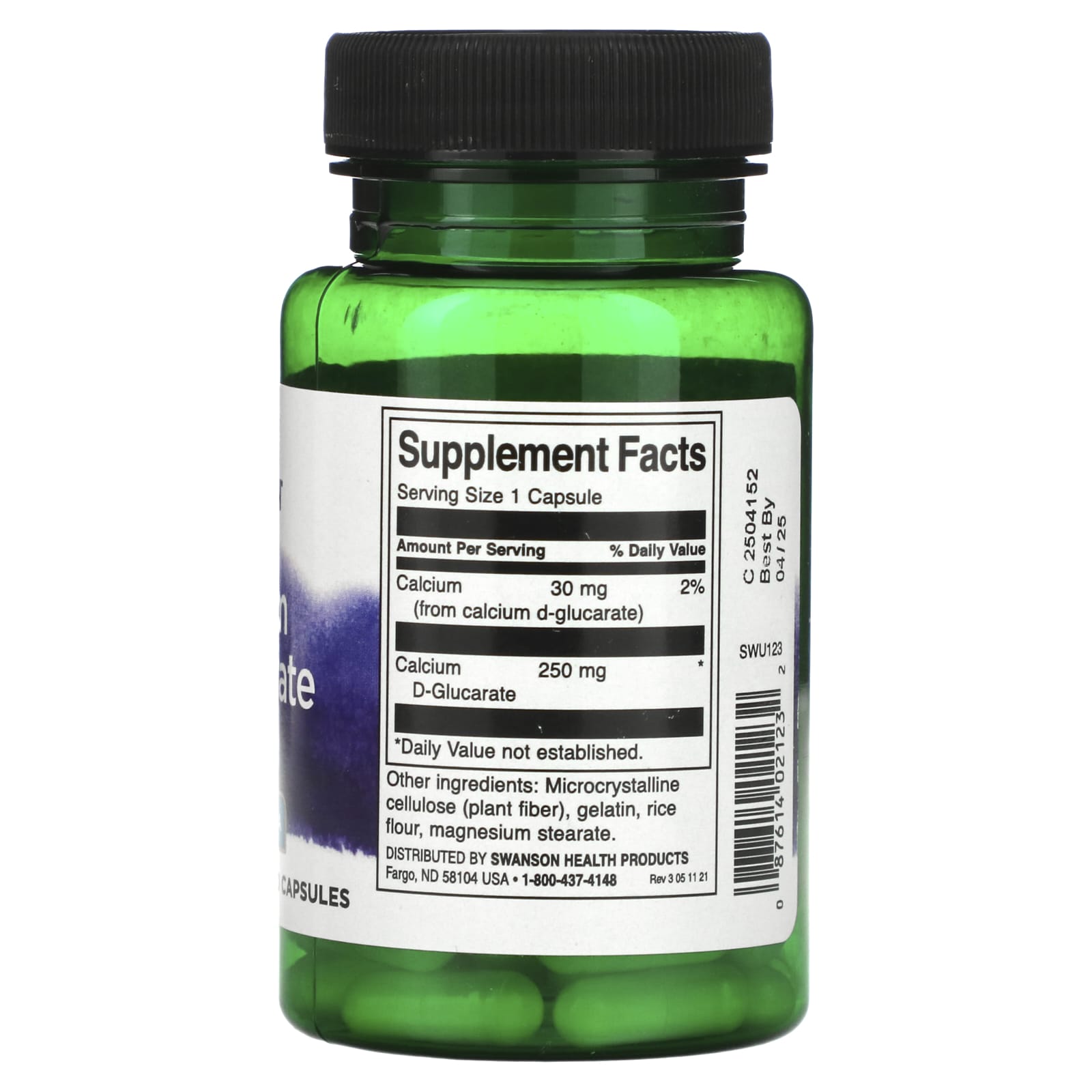 Swanson, Calcium D-Glucarate, Detox, 2-In-1 Formula, 60 Capsules - Image 2