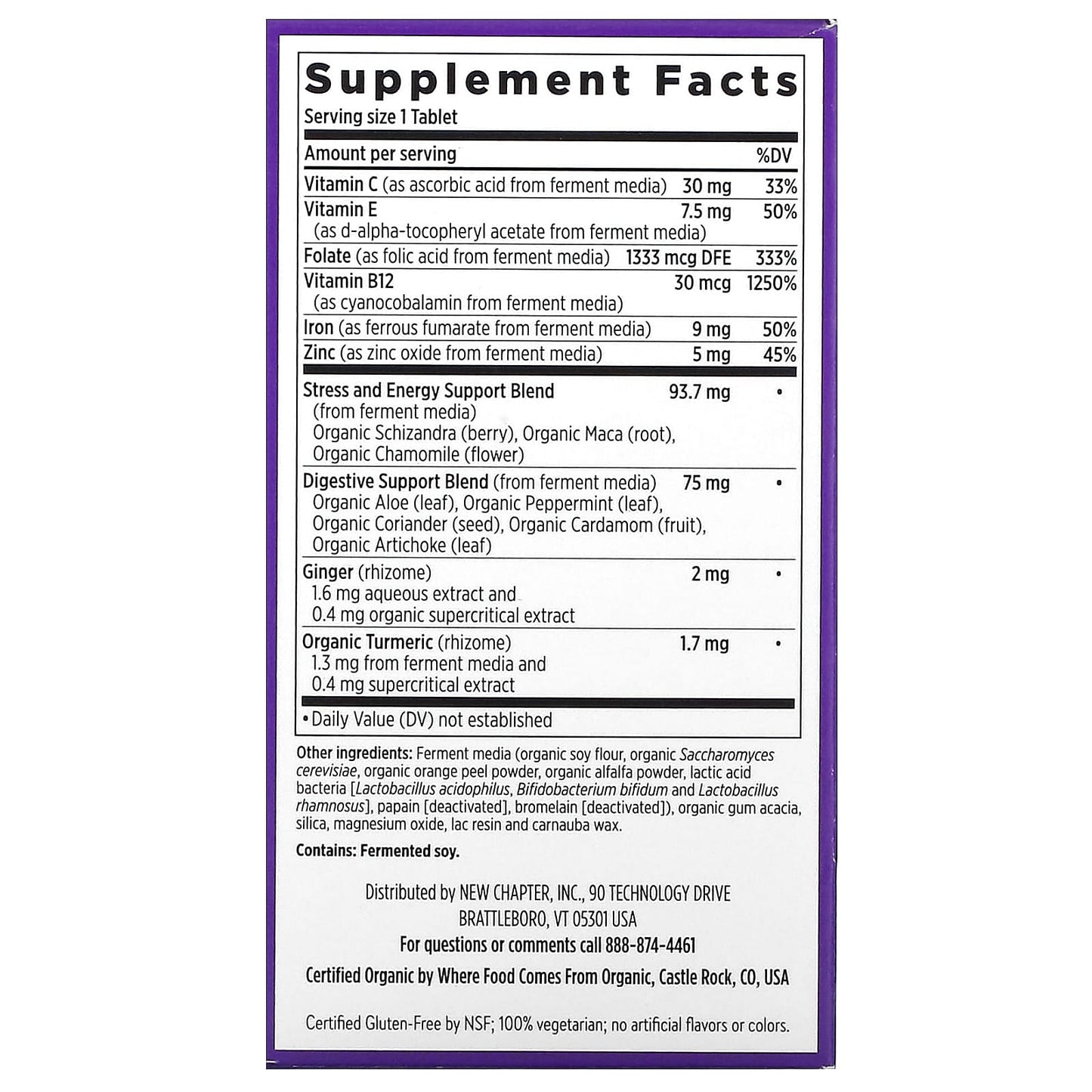 New Chapter, Fermented Iron Complex, 90 Vegetarian Tablets - Image 2