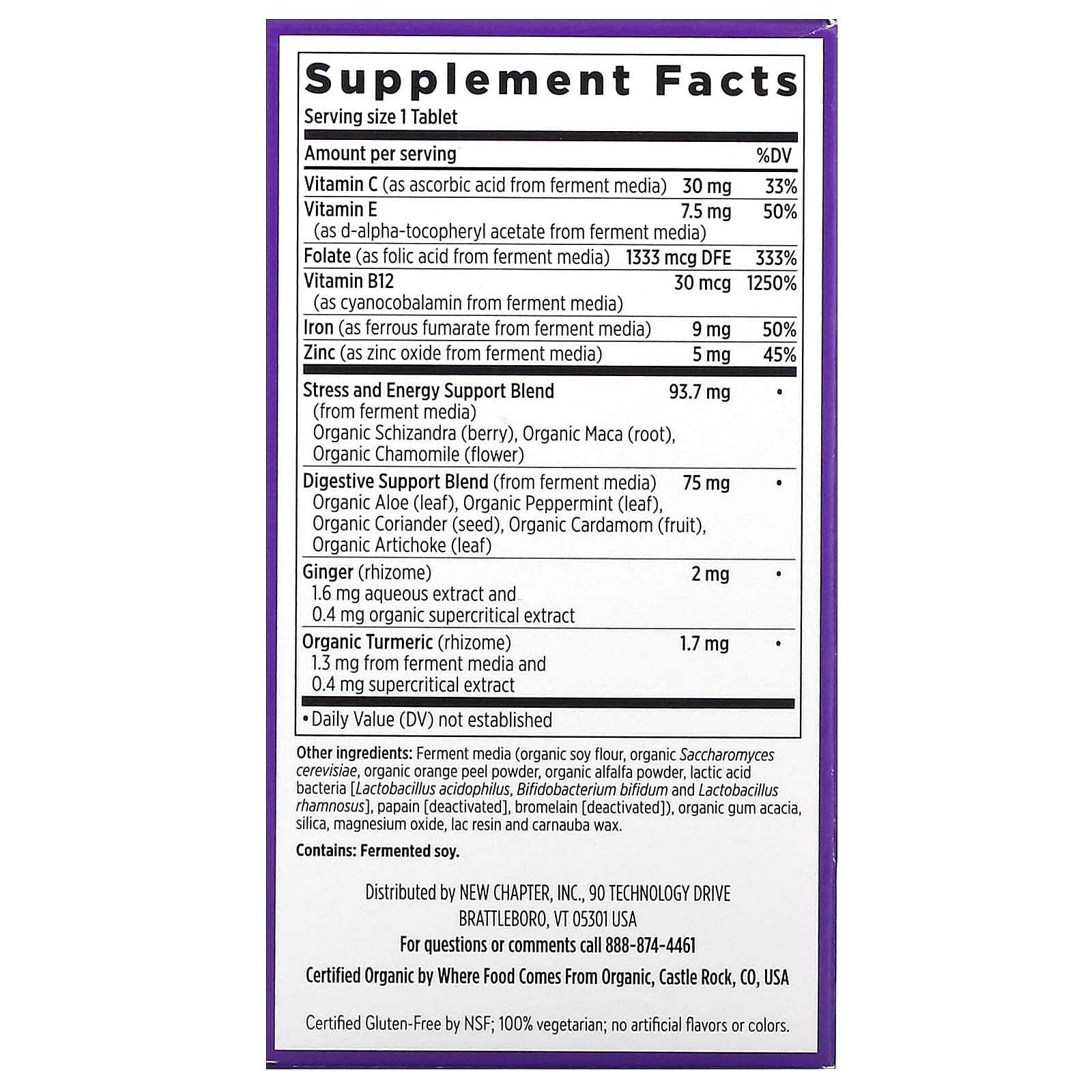New Chapter, Fermented Iron Complex, 90 Vegetarian Tablets - Image 2