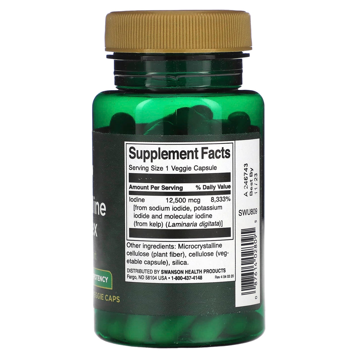 Swanson, Triple Iodine Complex, High Potency, 12.5 mg, 60 Veggie Caps - Image 2