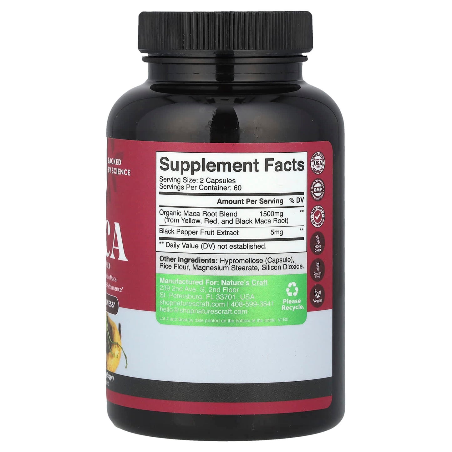 Nature's Craft, Women's Wellness, Maca Root Complex, 120 Capsules - Image 2