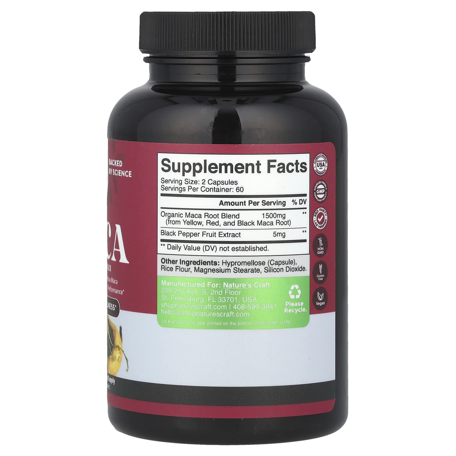 Nature's Craft, Women's Wellness, Maca Root Complex, 120 Capsules - Image 2