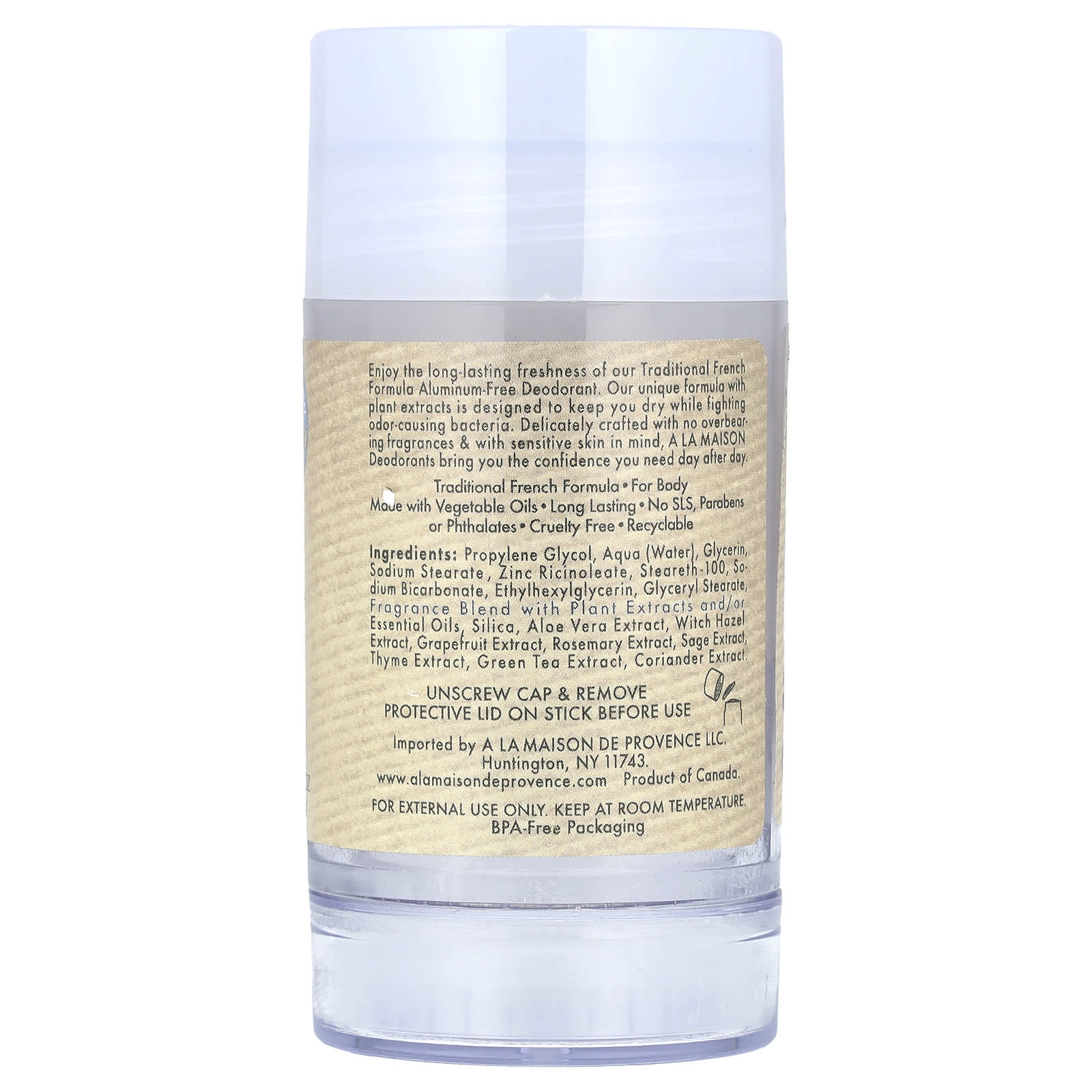 Aluminum-Free Deodorant for Men & Women, Long Lasting Freshness - 2.4 oz (70 g) - Image 2