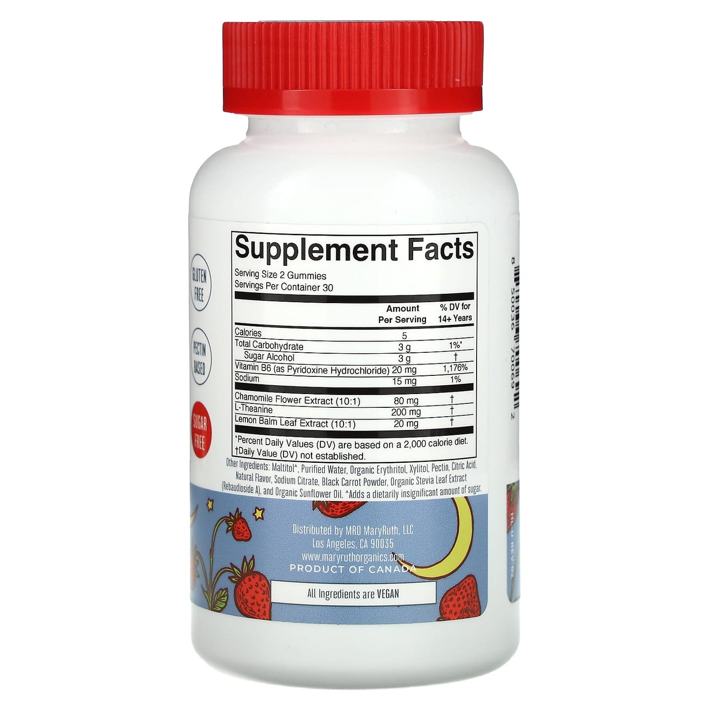 MaryRuth's, Sleep Gummies, Melatonin Free, Strawberry, 60 Gummies - Image 2