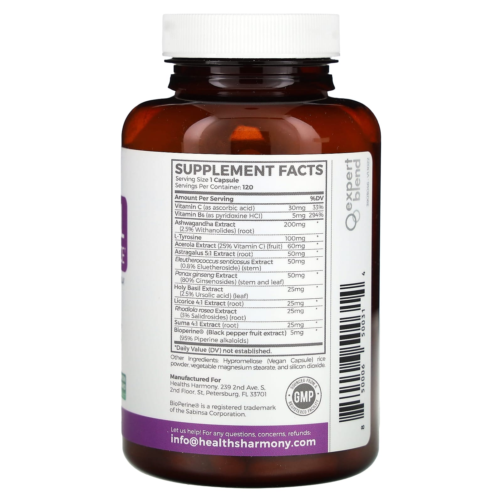 Adrenal Balance & Energy Support, 120 Capsules - Healths Harmony - Image 2