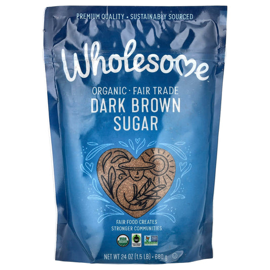 Wholesome Sweeteners, Organic Dark Brown Sugar, 24 oz (680 g) - Image 1