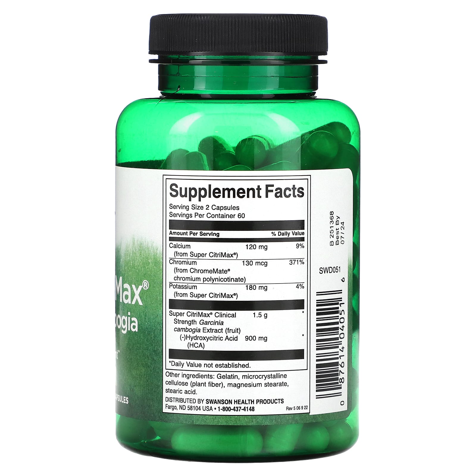 Swanson, Super CitriMax Garcinia Cambogia, 120 Capsules - Image 2