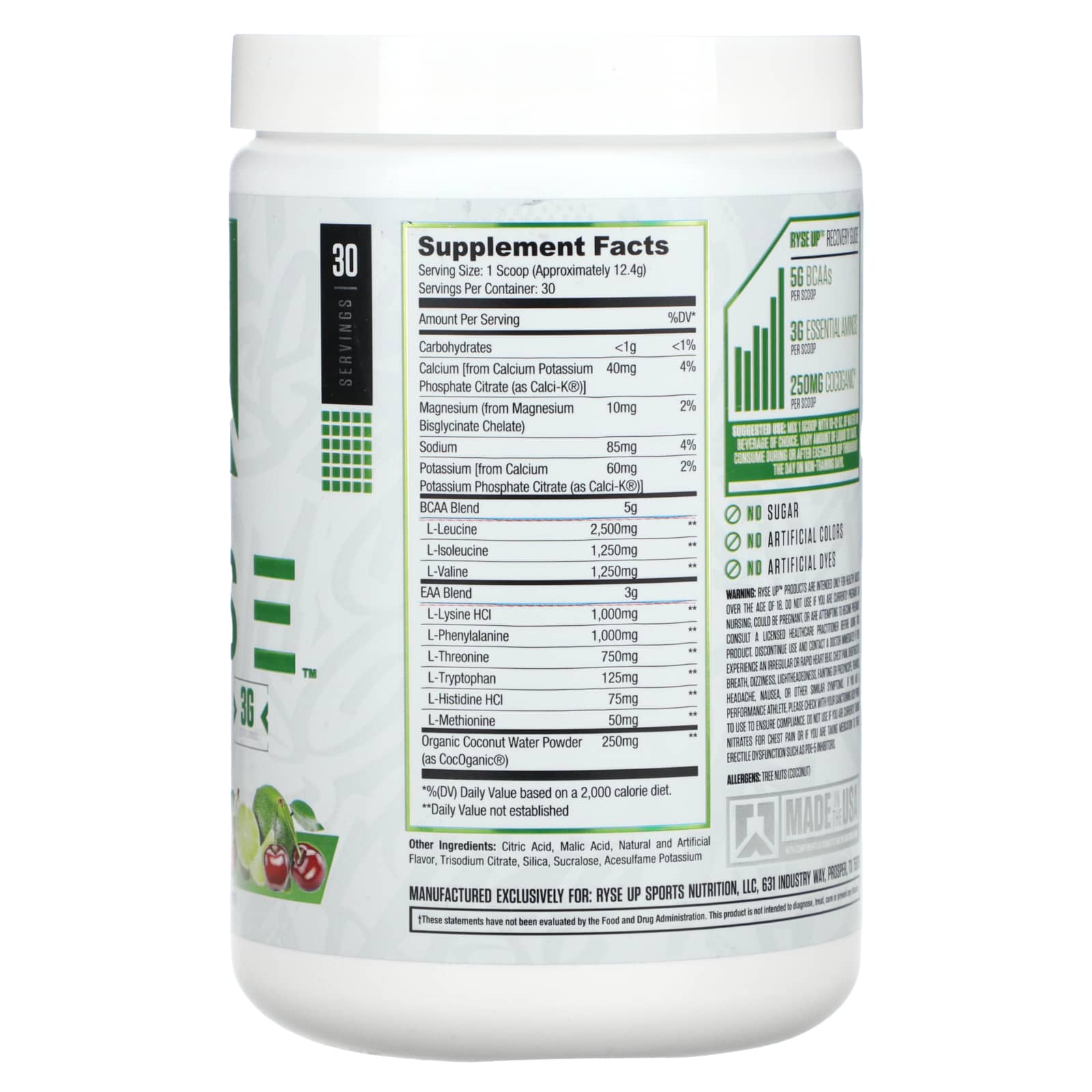 RYSE, BCAA/EAA, Cherry Limeade, 13.1 oz (372 g) - Image 2