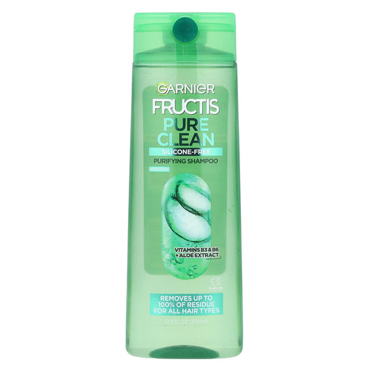 Garnier Pure Clean Shampoo for All Hair Types, Silicone-Free & Cruelty-Free - Image 1
