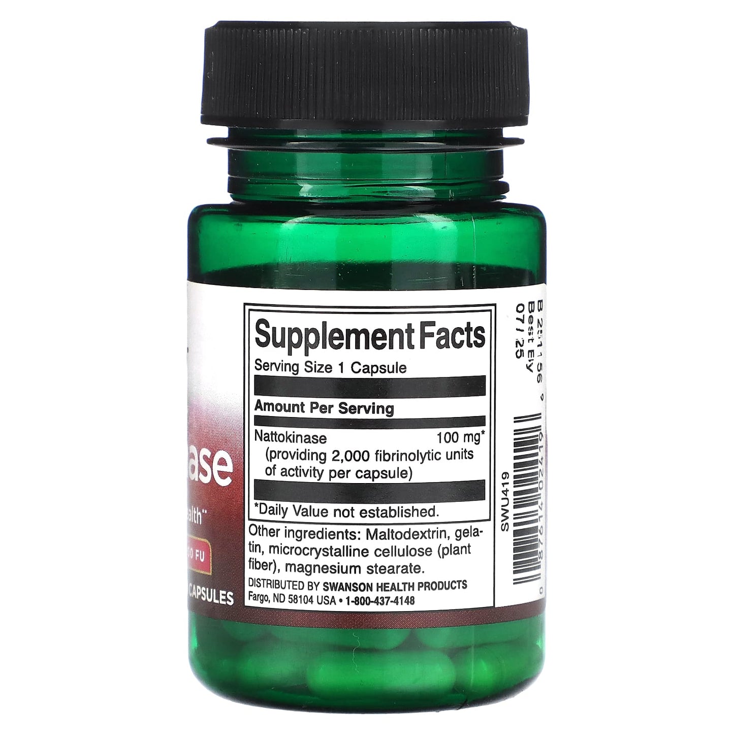 Swanson, Nattokinase, 100 mg , 30 Capsules - Image 2