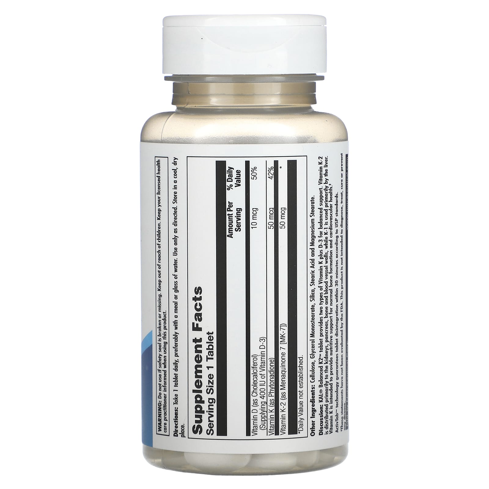 KAL, Balanced K2 Plus D3, 60 Tablets - Image 2