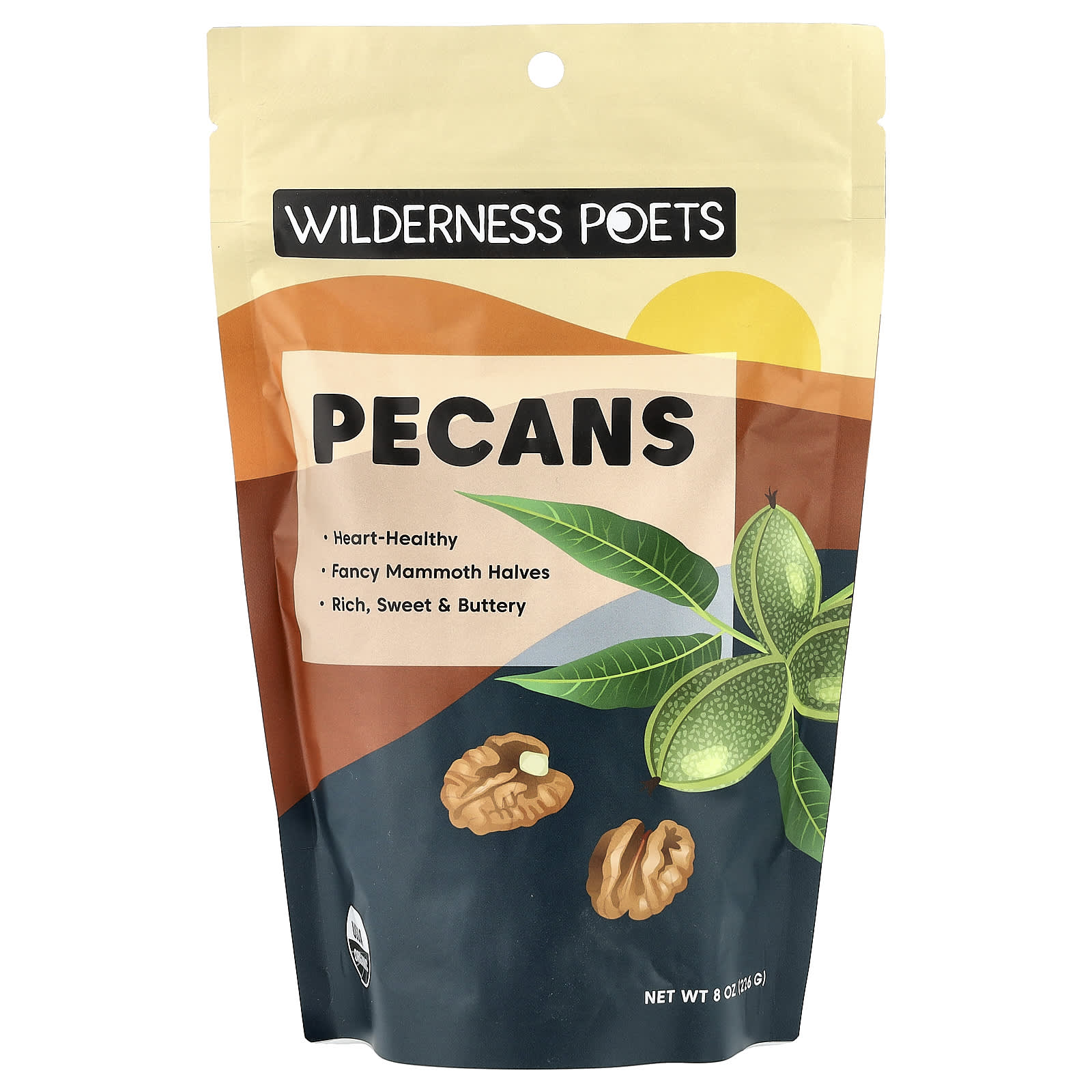 Wilderness Poets, Pecans, 8 oz (226 g) - Image 1