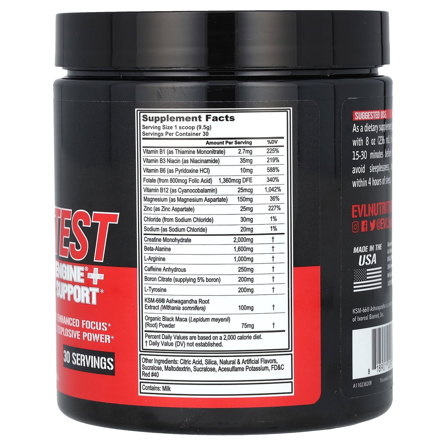 EVLution Nutrition ENGN Test Pre-Workout - Boost Energy & Strength - Image 2