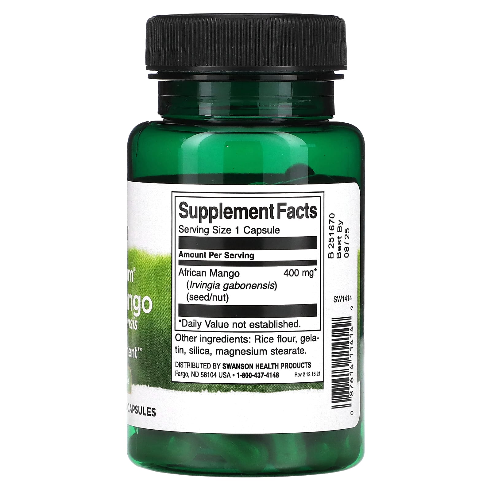 Swanson, Full Spectrum African Mango, 400 mg, 60 Capsules - Image 2