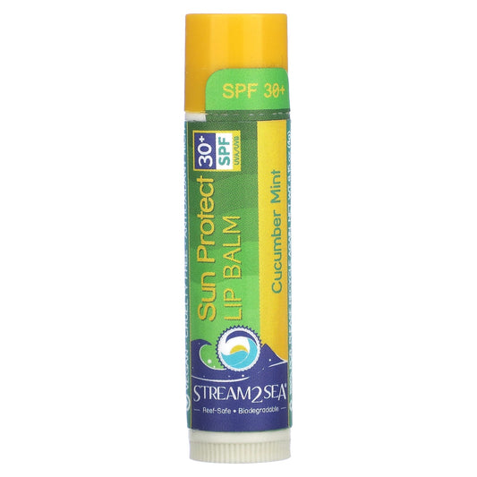 Stream2Sea, Sun Protect Lip Balm, SPF 30+, Cucumber Mint , 0.15 oz (4 g) - Image 1