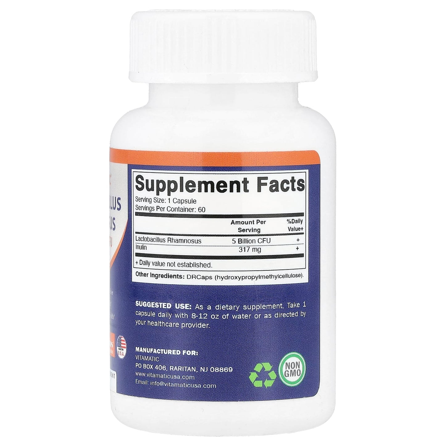 Vitamatic, Lactobacillus Rhamnosus, 60 DRcaps® Hypromellose Capsules - Image 2