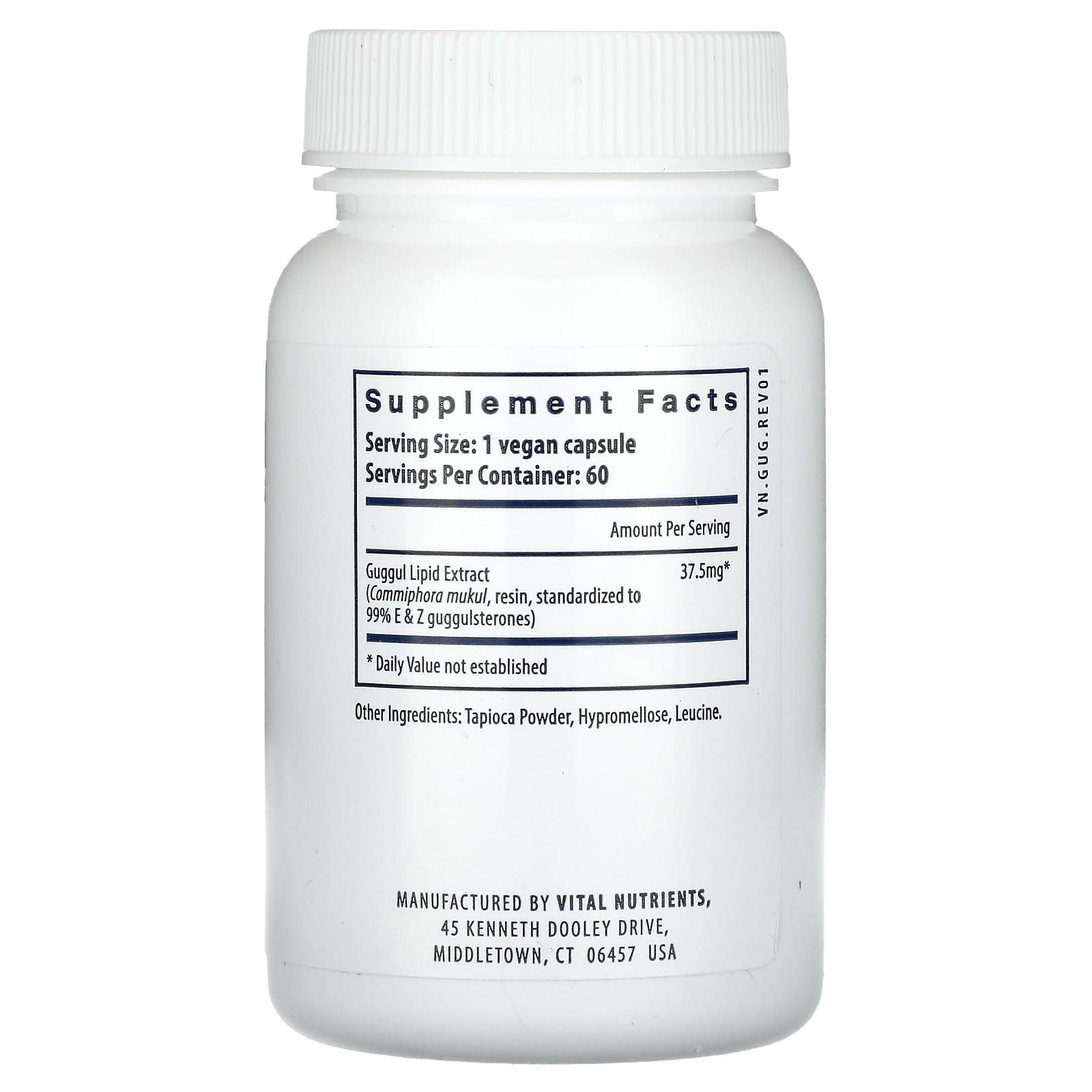 Vital Nutrients, Guggul E & Z, 60 Vegan Capsules (37.5 mg per Capsule) - Image 2